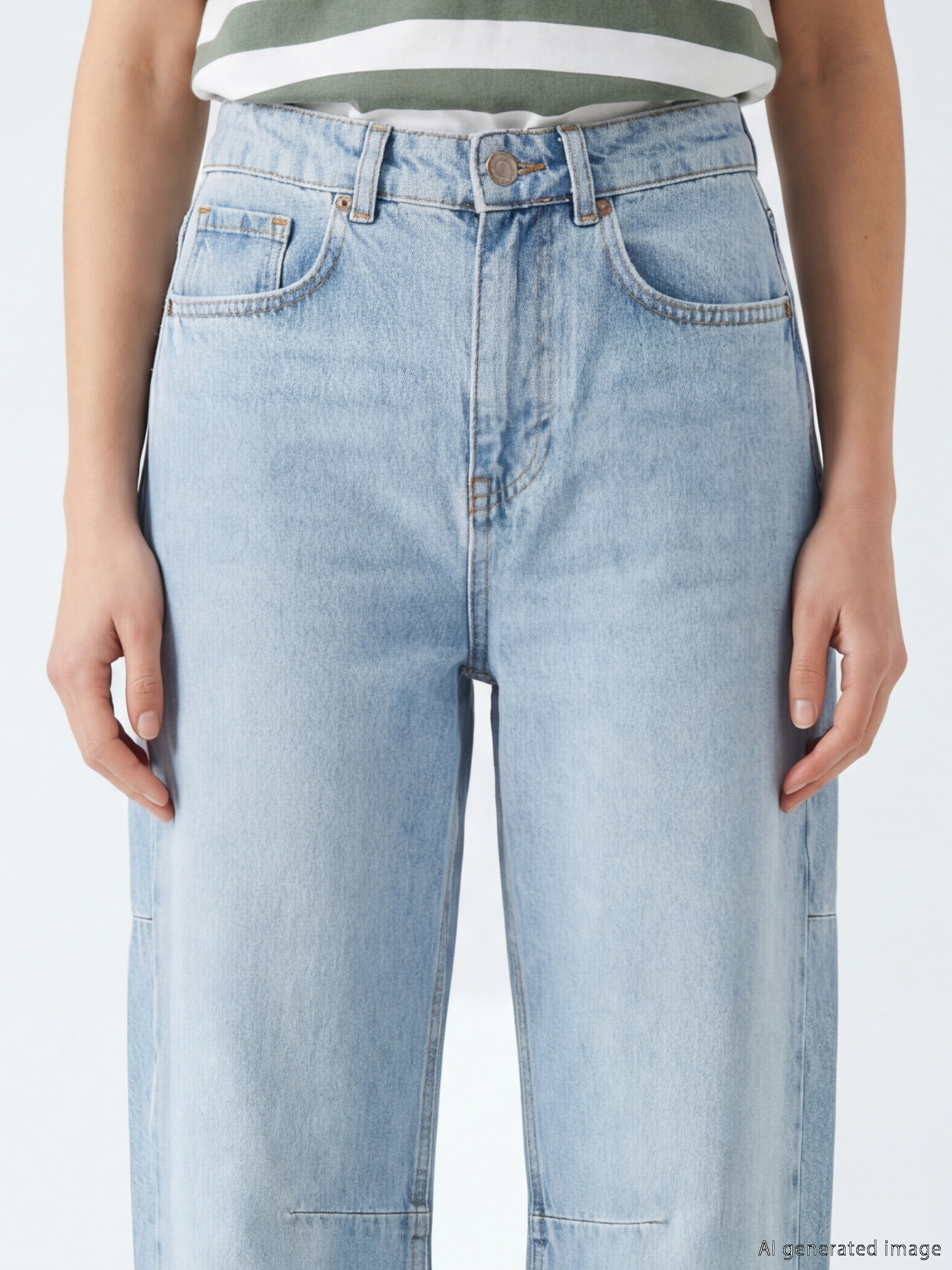 LCW Jeans Barrel Fit Kadın Jean Pantolon görsel 3