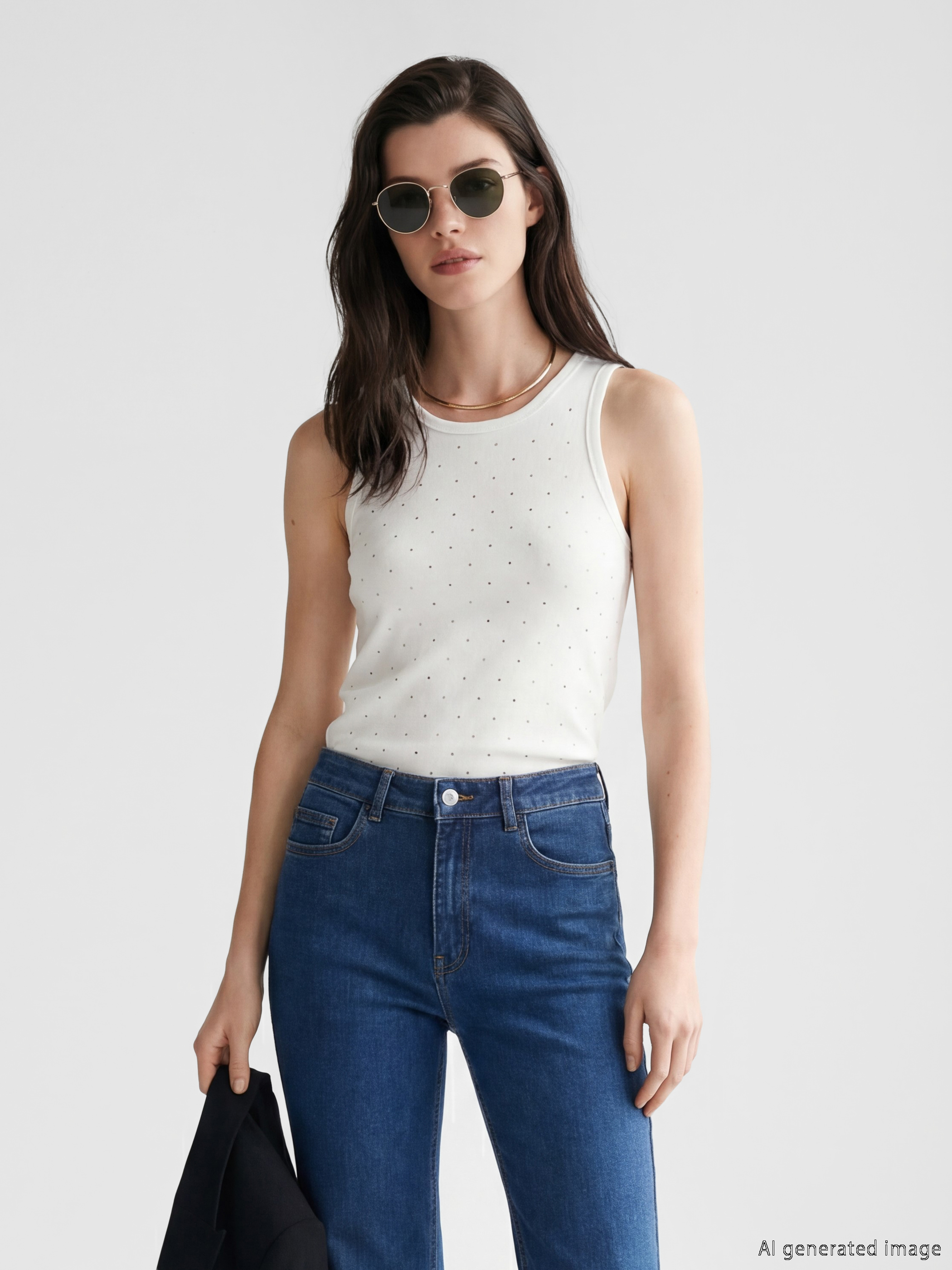 LCW Comfort Bisiklet Yaka Taşlı Kadın Atlet