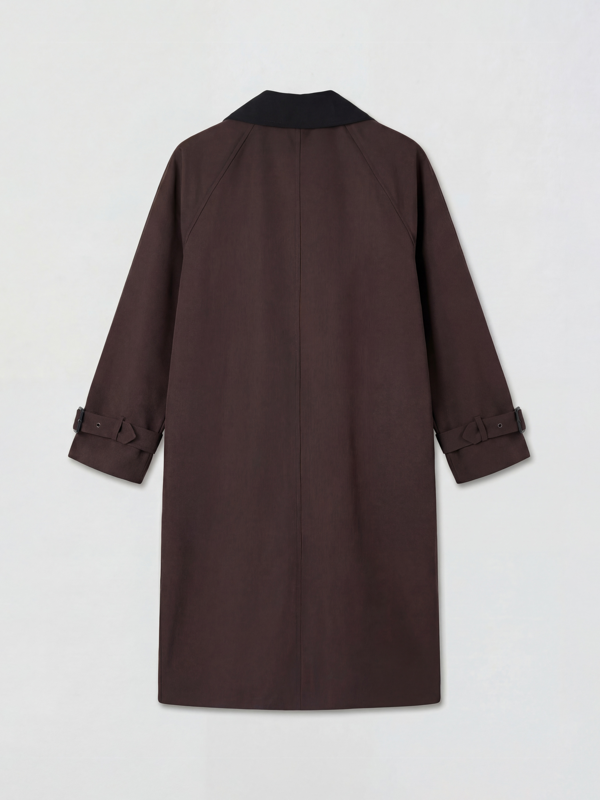 Soulife Kontrast Yaka Oversize Kadın Trençkot görsel 8