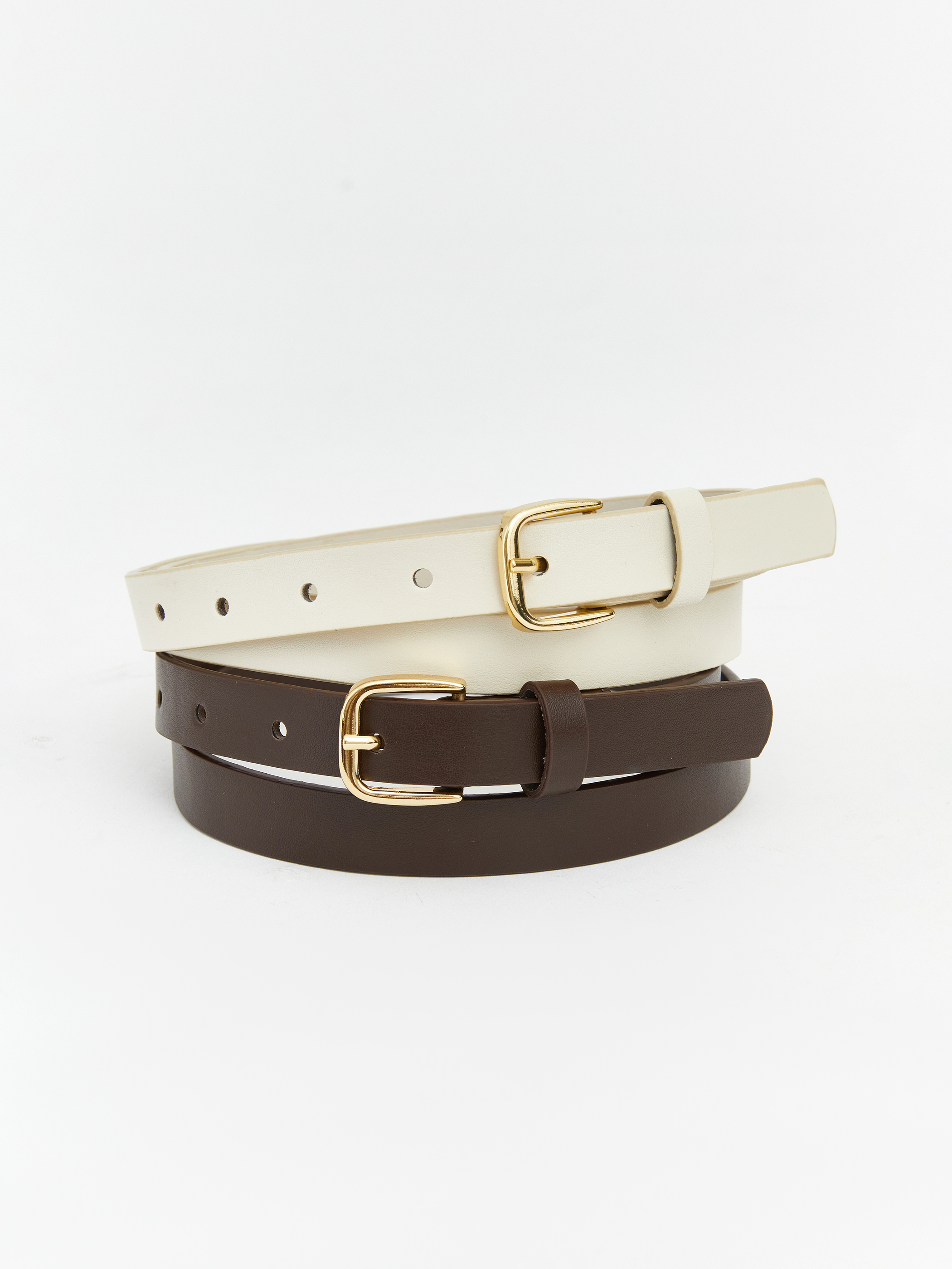 LCW ACCESSORIES Kadın Deri Görünümü Kemer 2'li