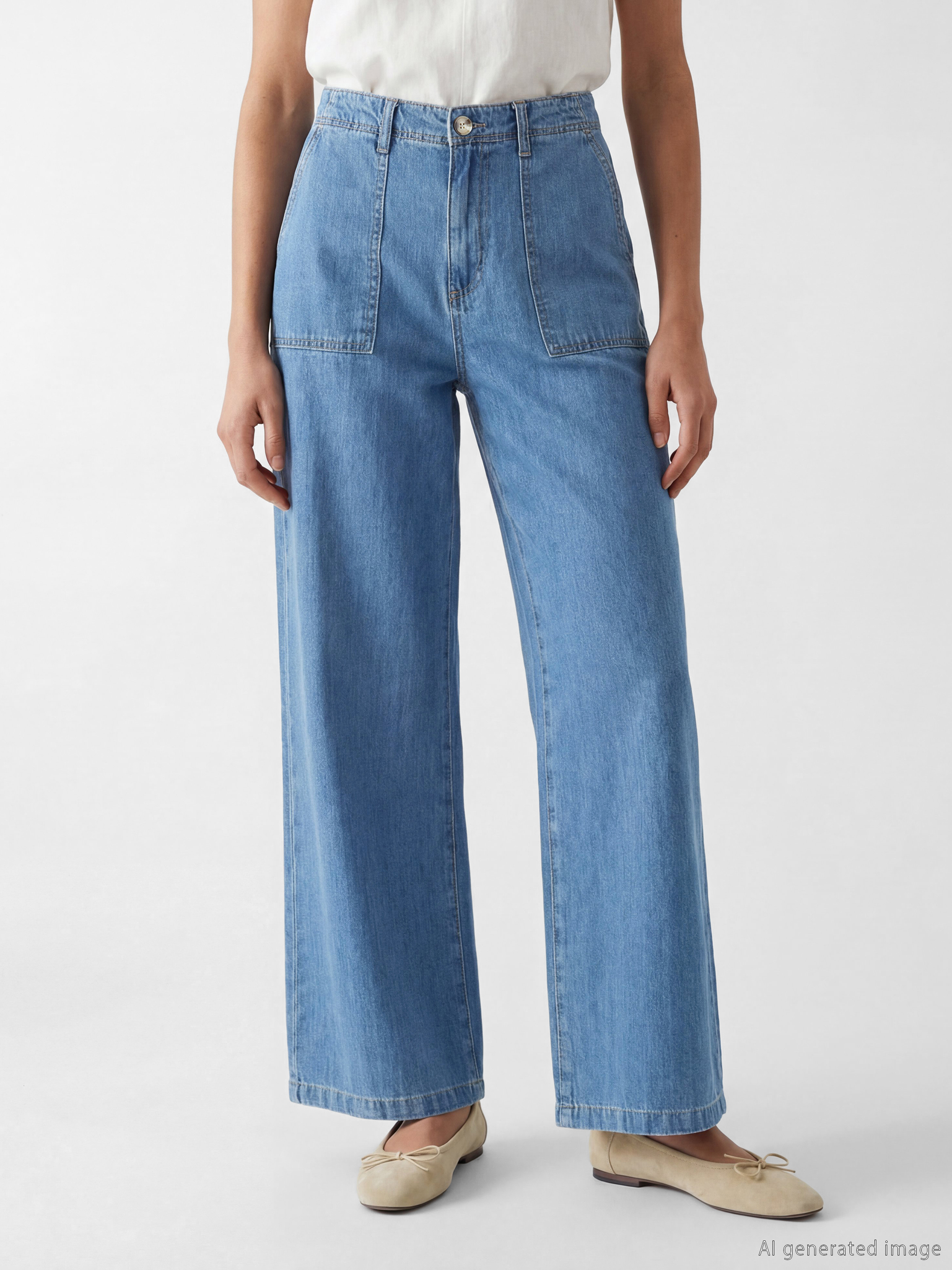 LCW Jeans Wideleg Kadın Jean Pantolon görsel 2