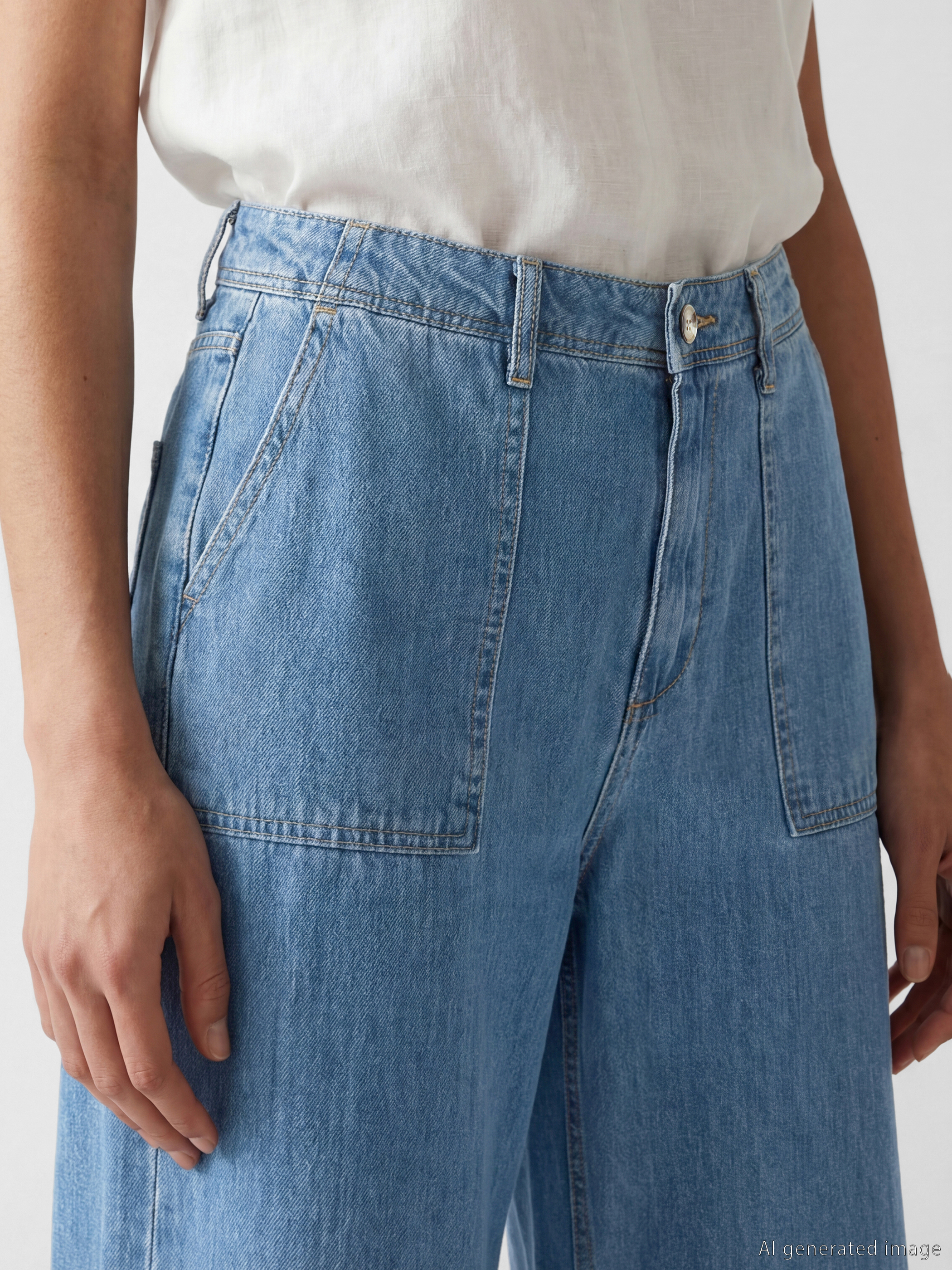 LCW Jeans Wideleg Kadın Jean Pantolon görsel 3