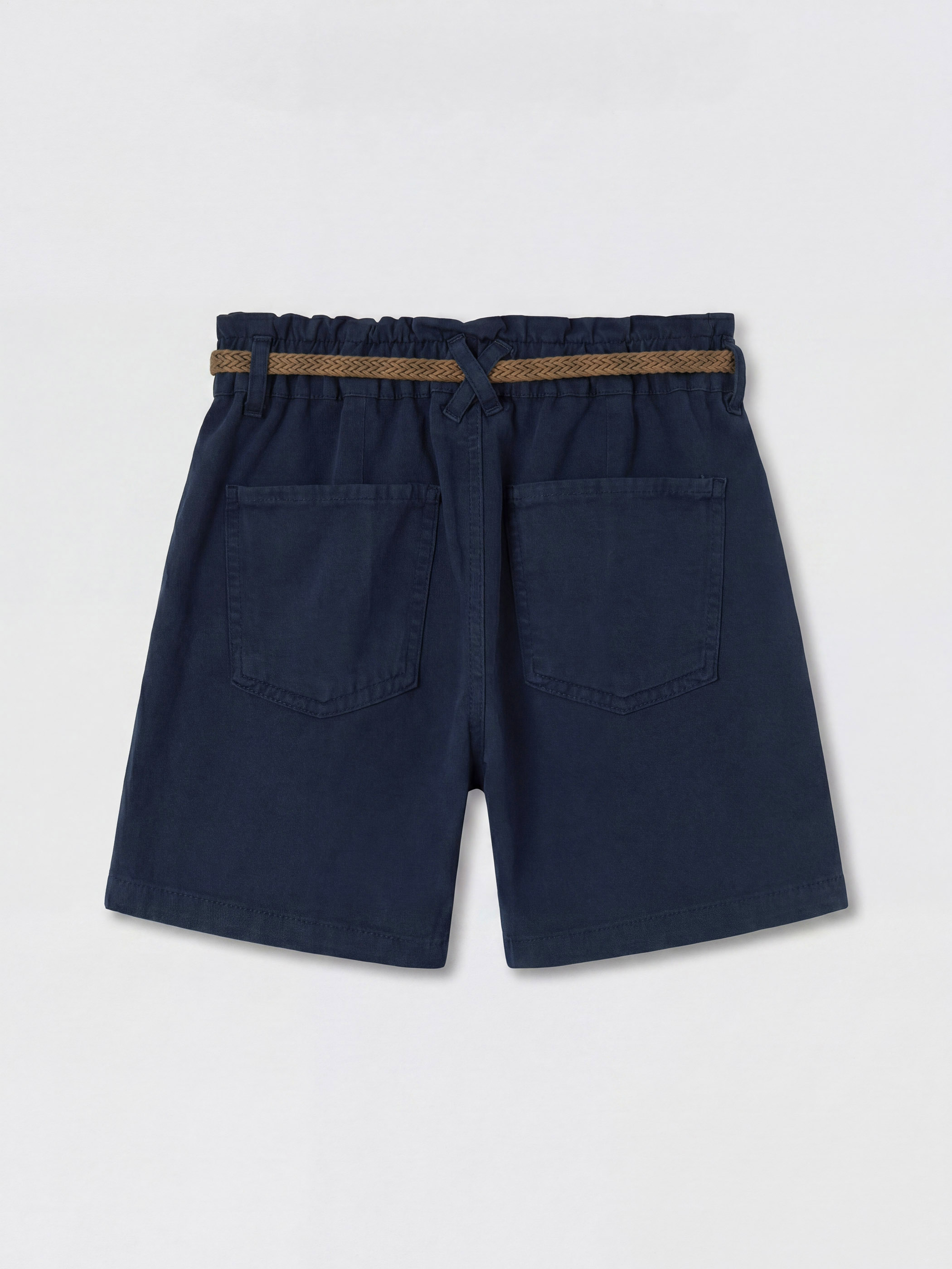 LCW Jeans Beli Kemerli Kadın Pileli Jean Şort görsel 6