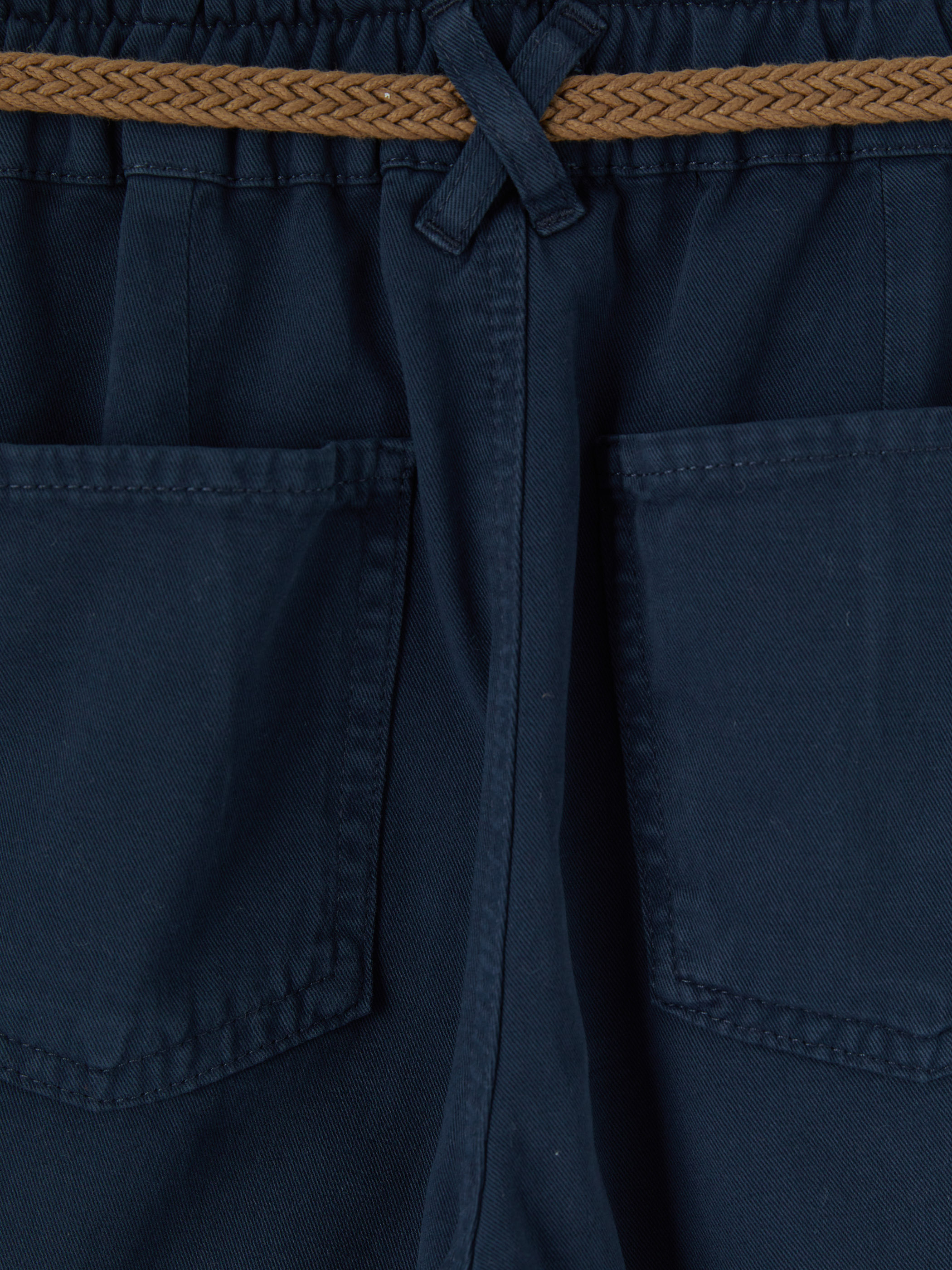 LCW Jeans Beli Kemerli Kadın Pileli Jean Şort görsel 8