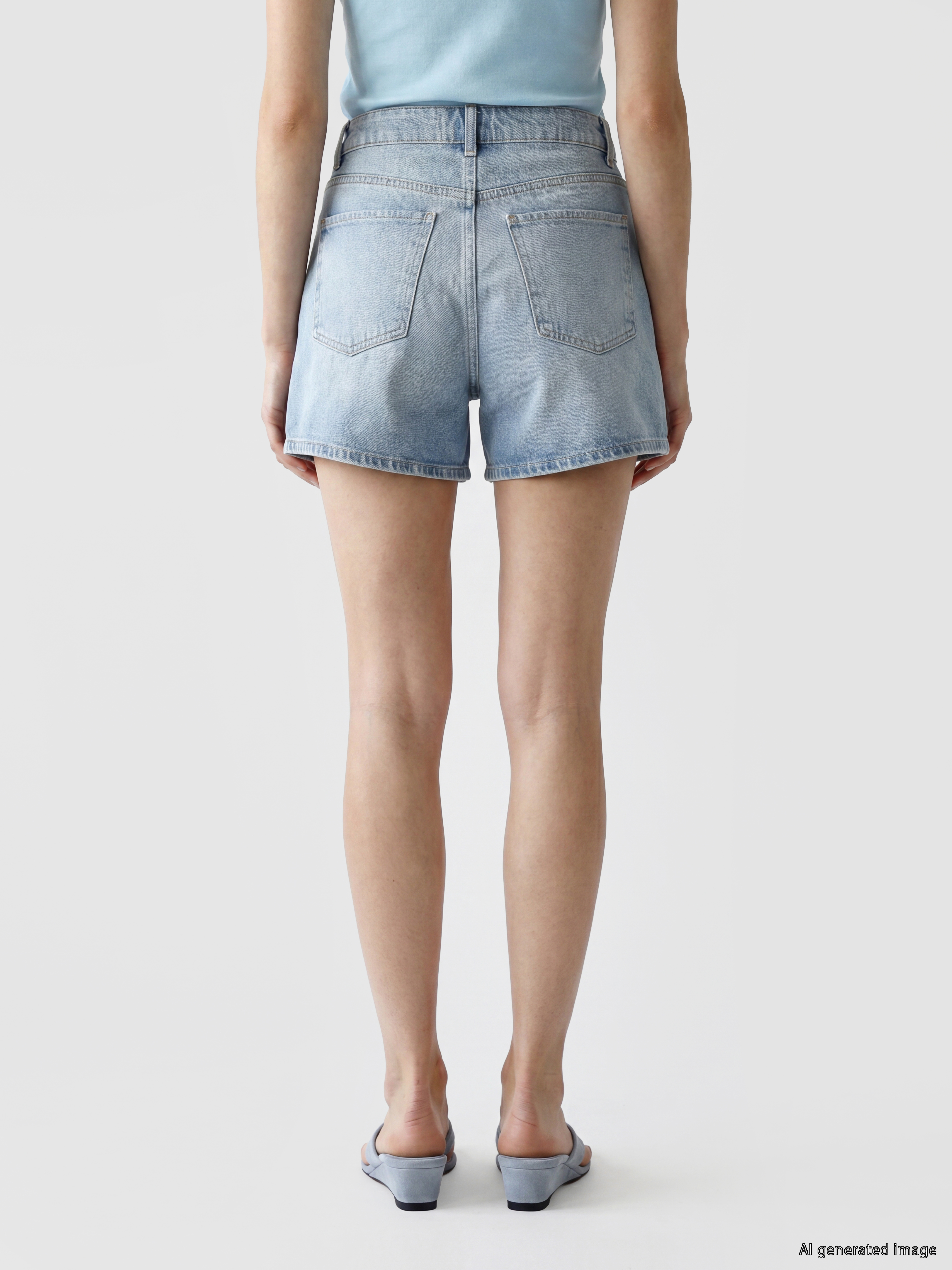 LCW Jeans Regular Fit Kadın Jean Şort görsel 3