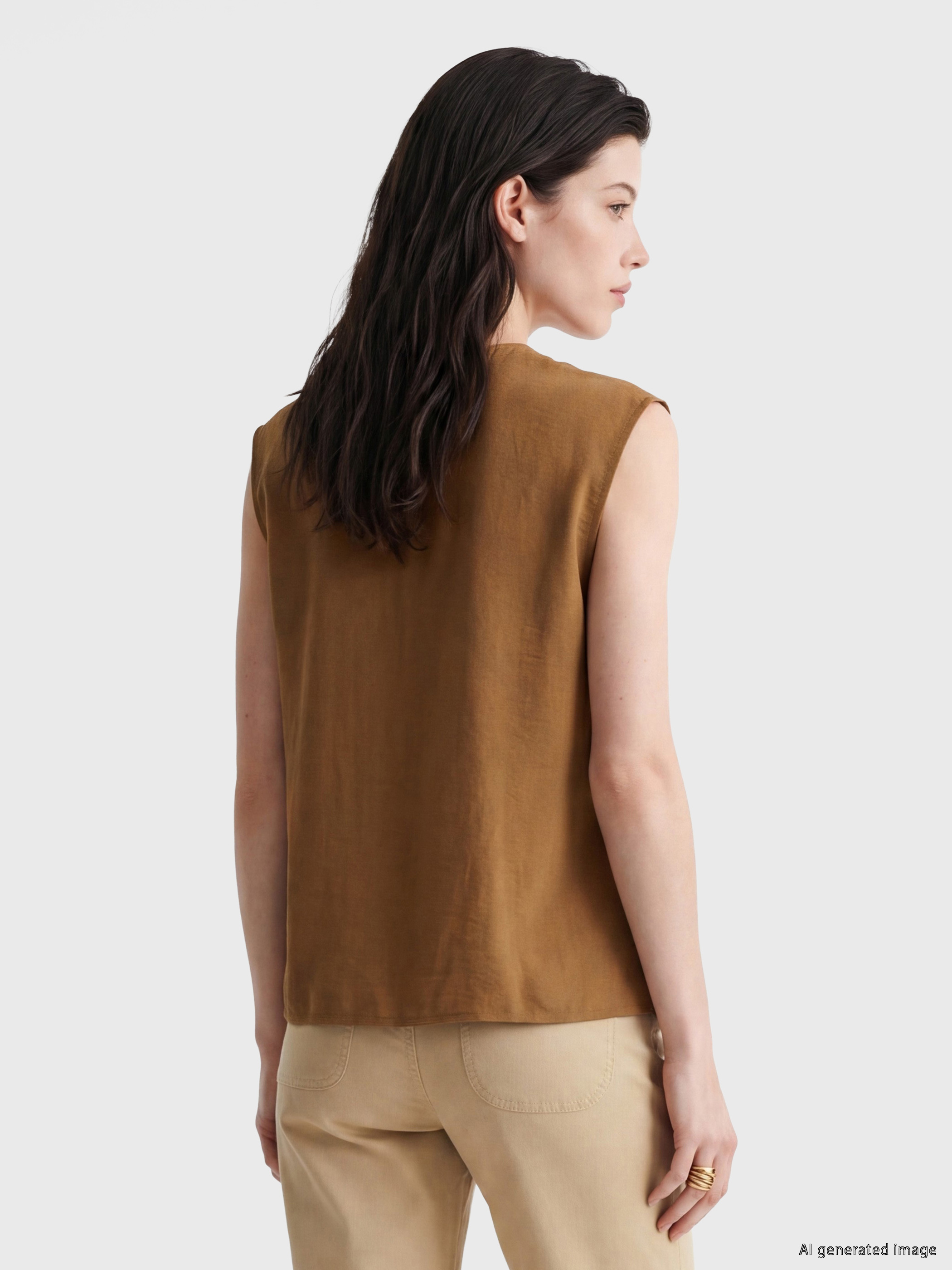LCW Comfort Kruvaze Yaka Bluz görsel 3