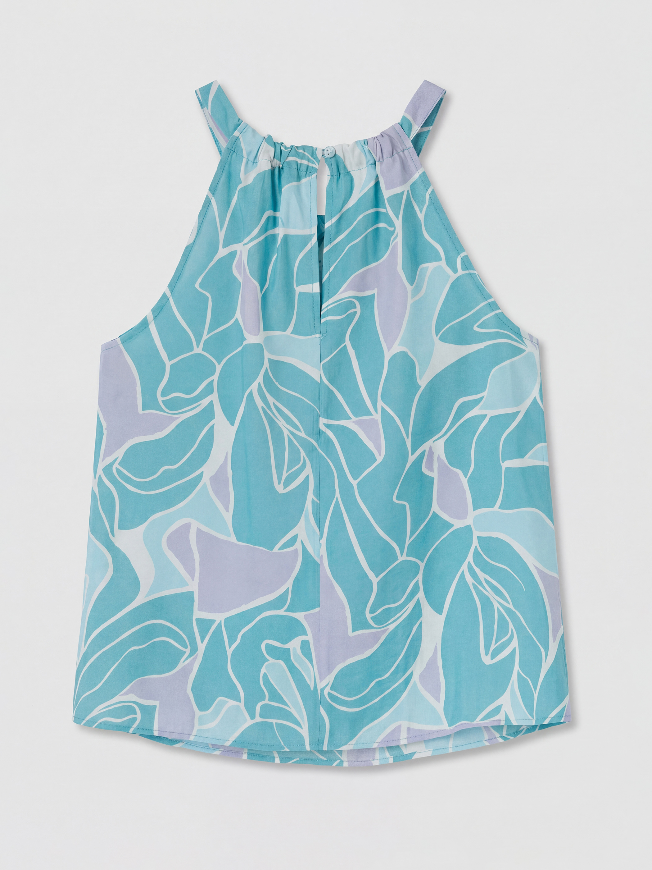 LCW Comfort Halter Yaka Desenli Bluz görsel 6