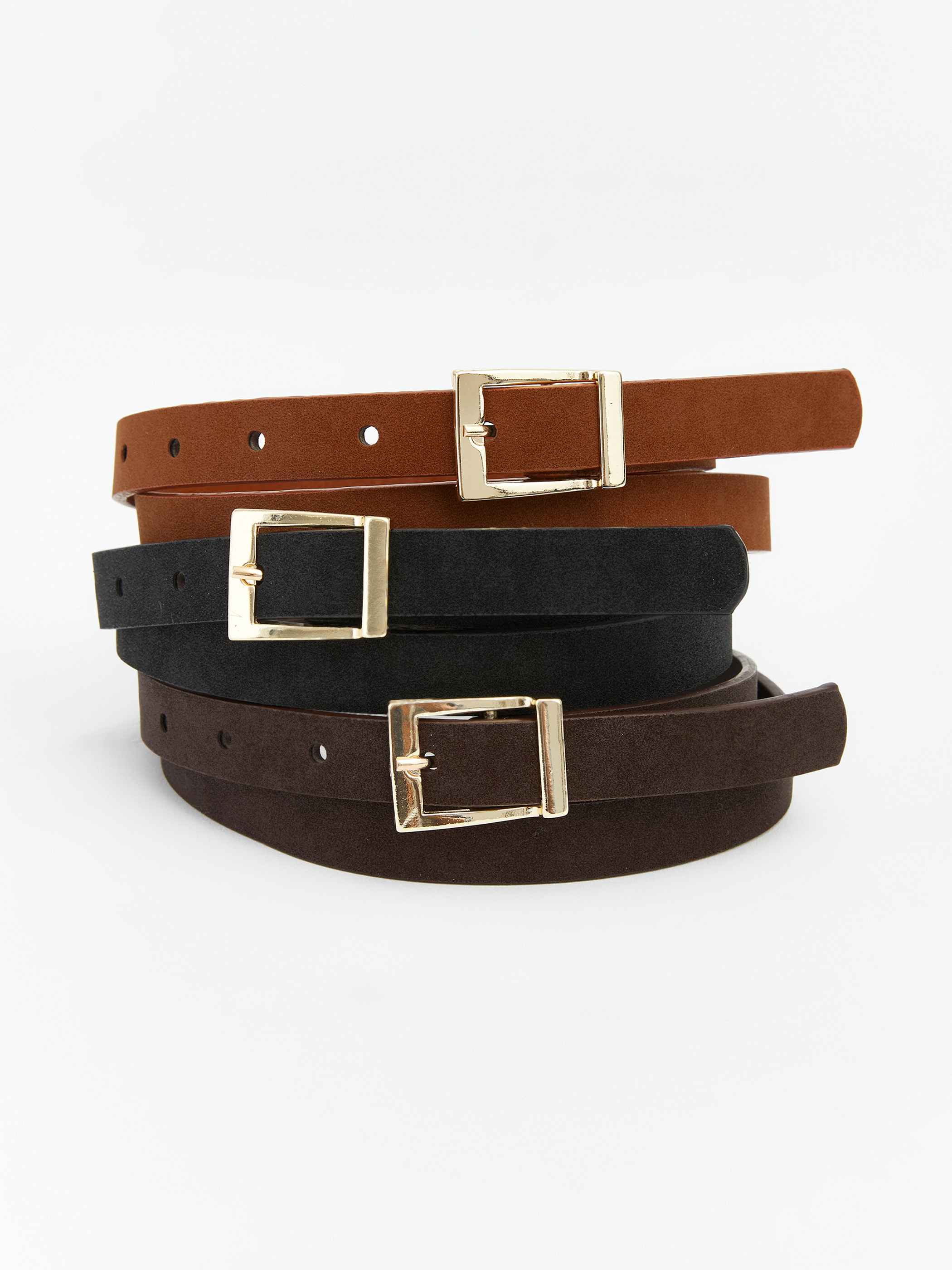 LCW ACCESSORIES Süet Görünümlü Kadın Kemer 3'lü
