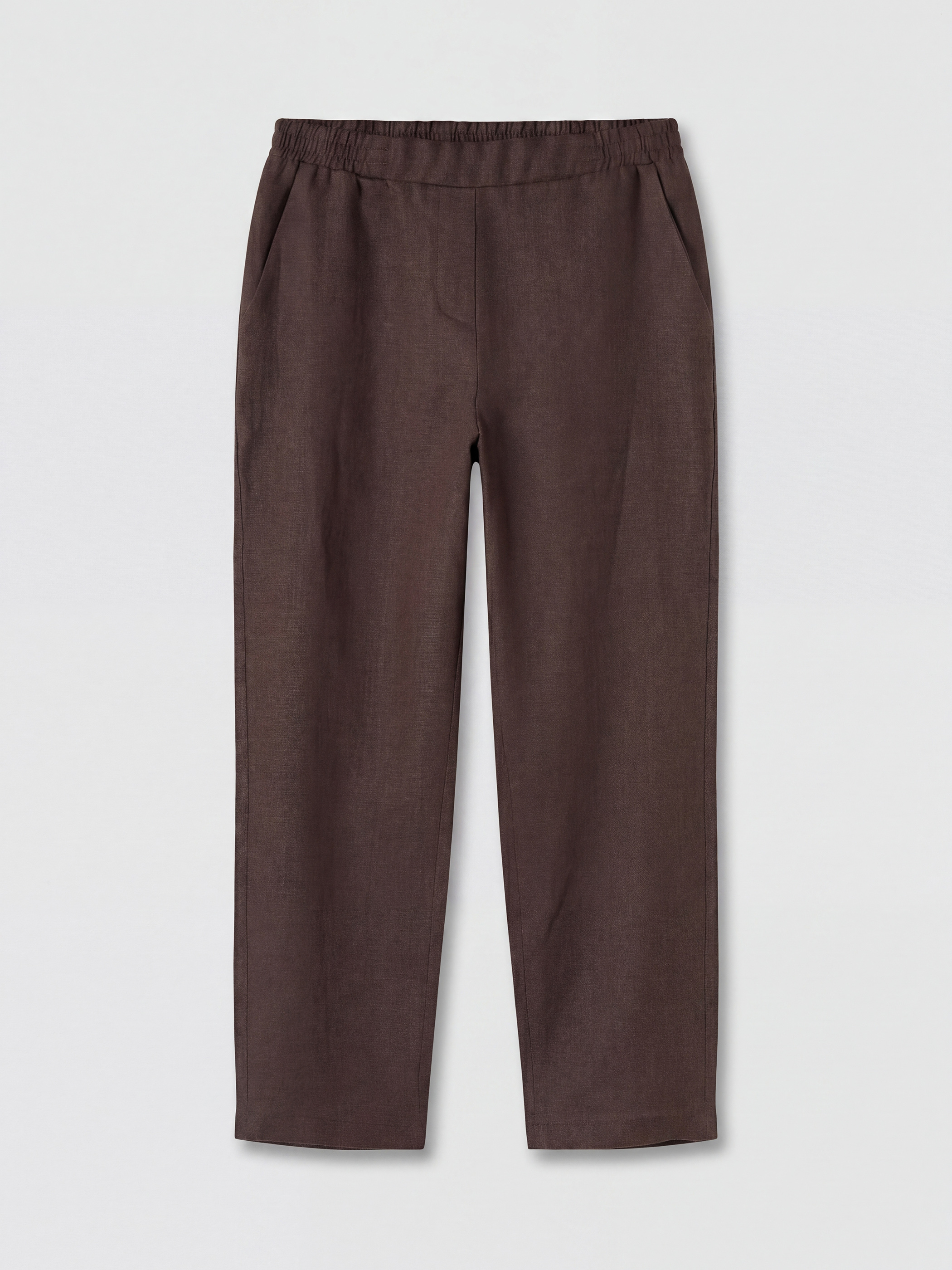 LCWAIKIKI Classic Havuç Kesim Kadın %100 Keten Pantolon görsel 5
