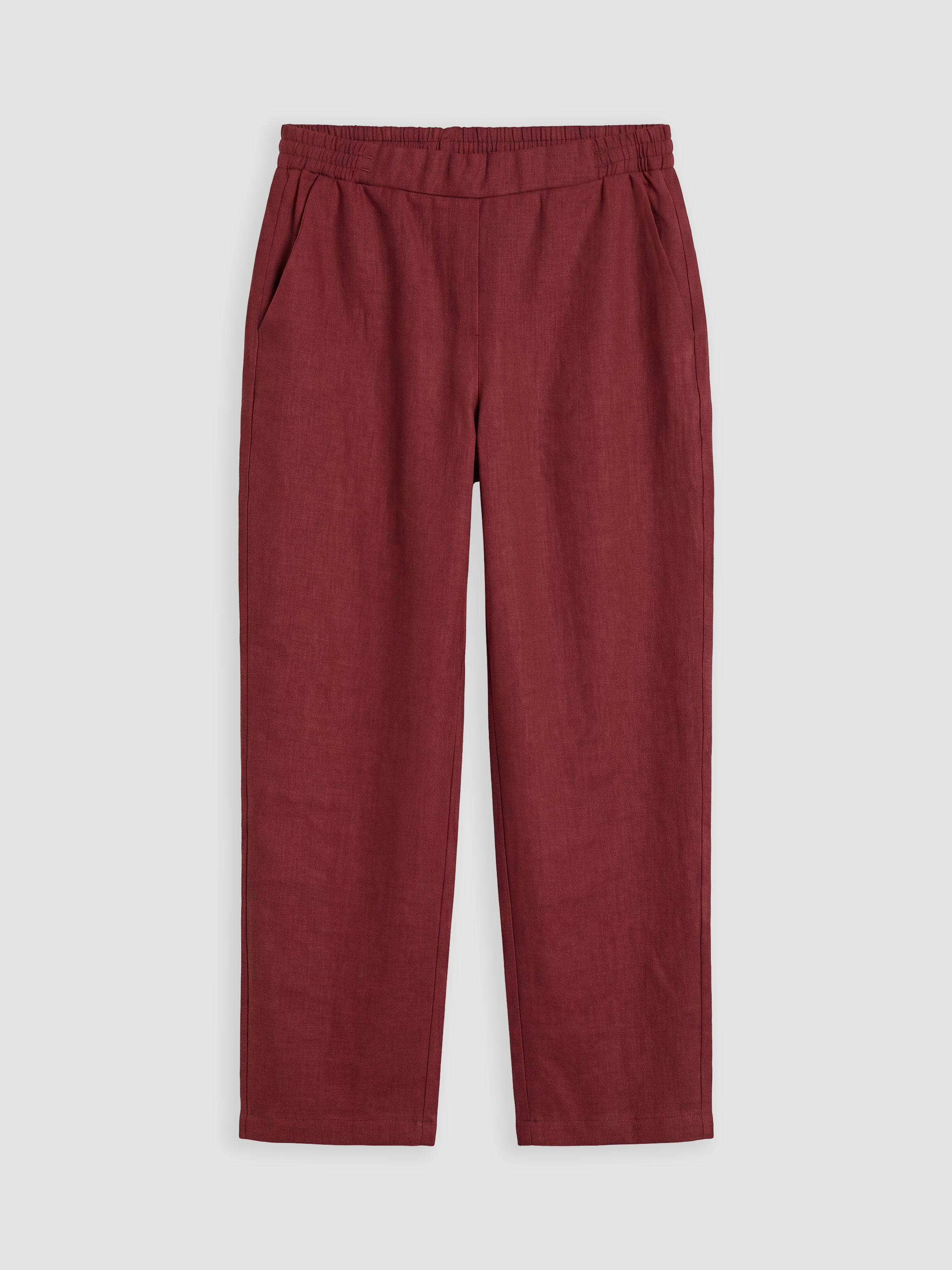 LCWAIKIKI Classic Havuç Kesim Kadın %100 Keten Pantolon görsel 5