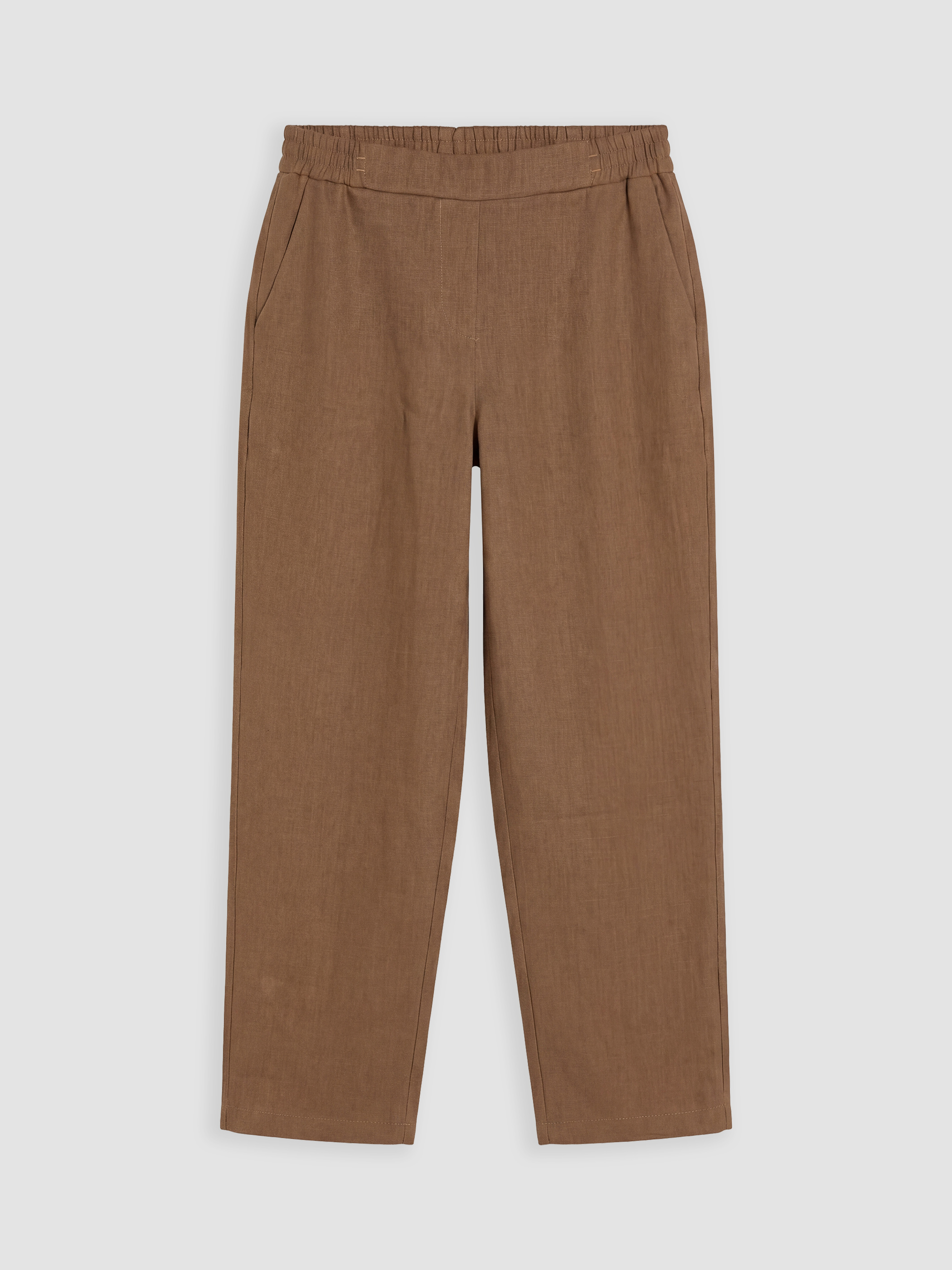 LCWAIKIKI Classic Havuç Kesim Kadın %100 Keten Pantolon görsel 5