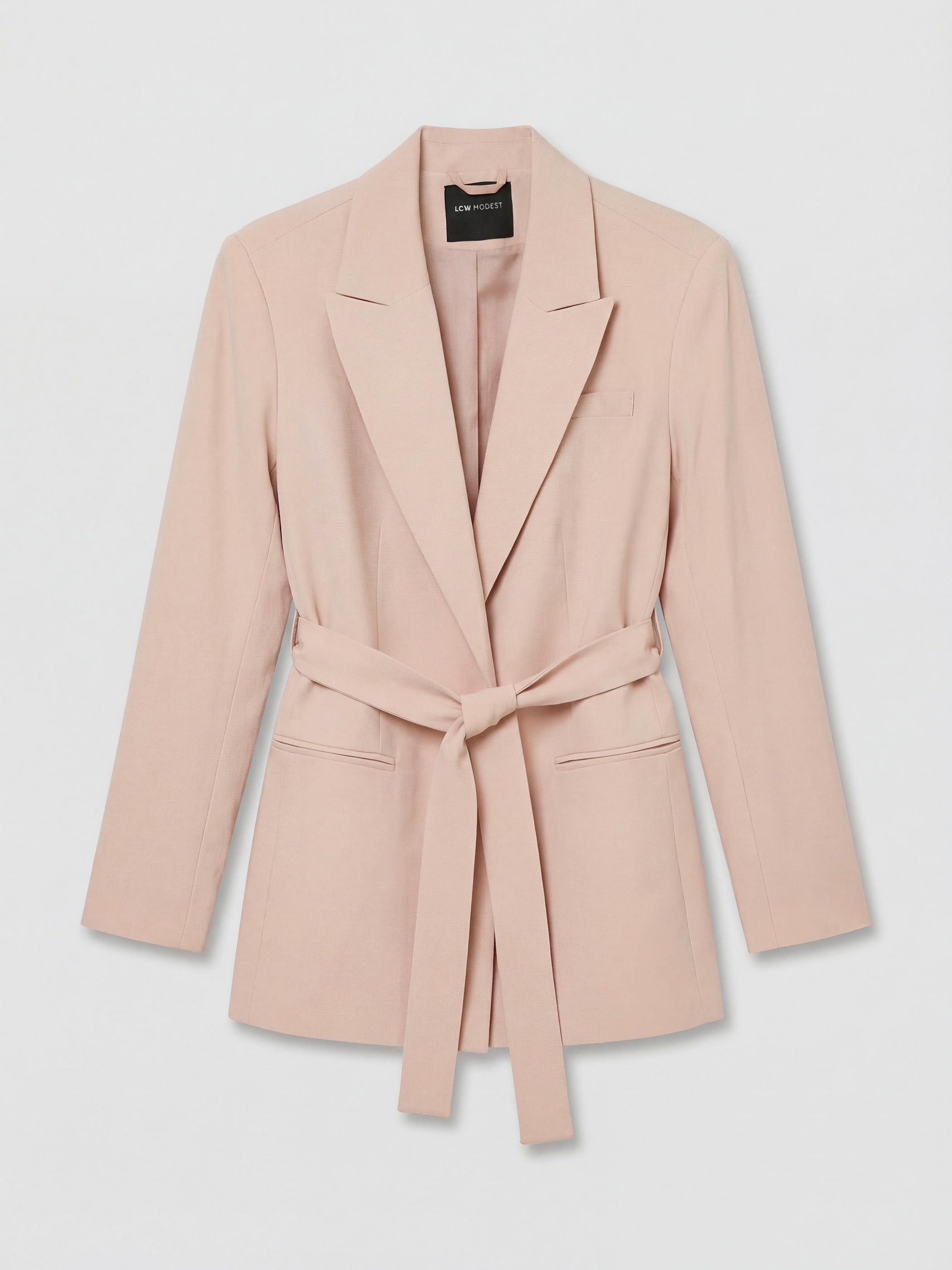 LCW Modest Beli Kuşaklı Kadın Blazer Ceket görsel 5