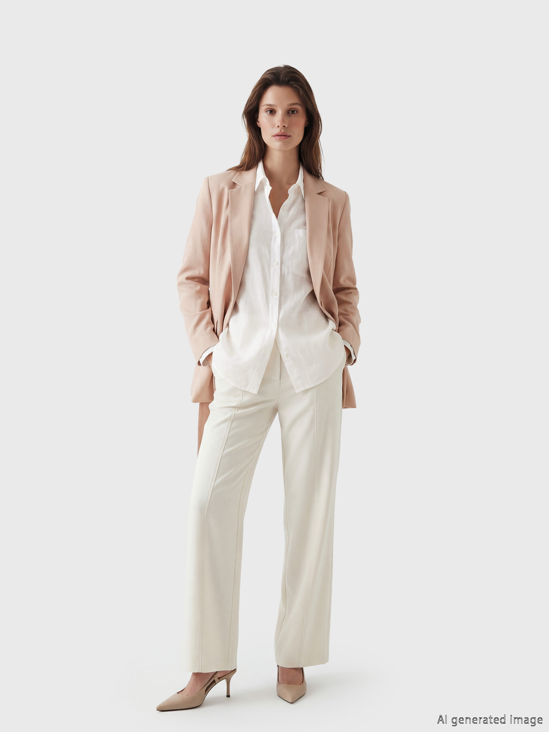 LCW Modest Beli Kuşaklı Kadın Blazer Ceket görsel 2