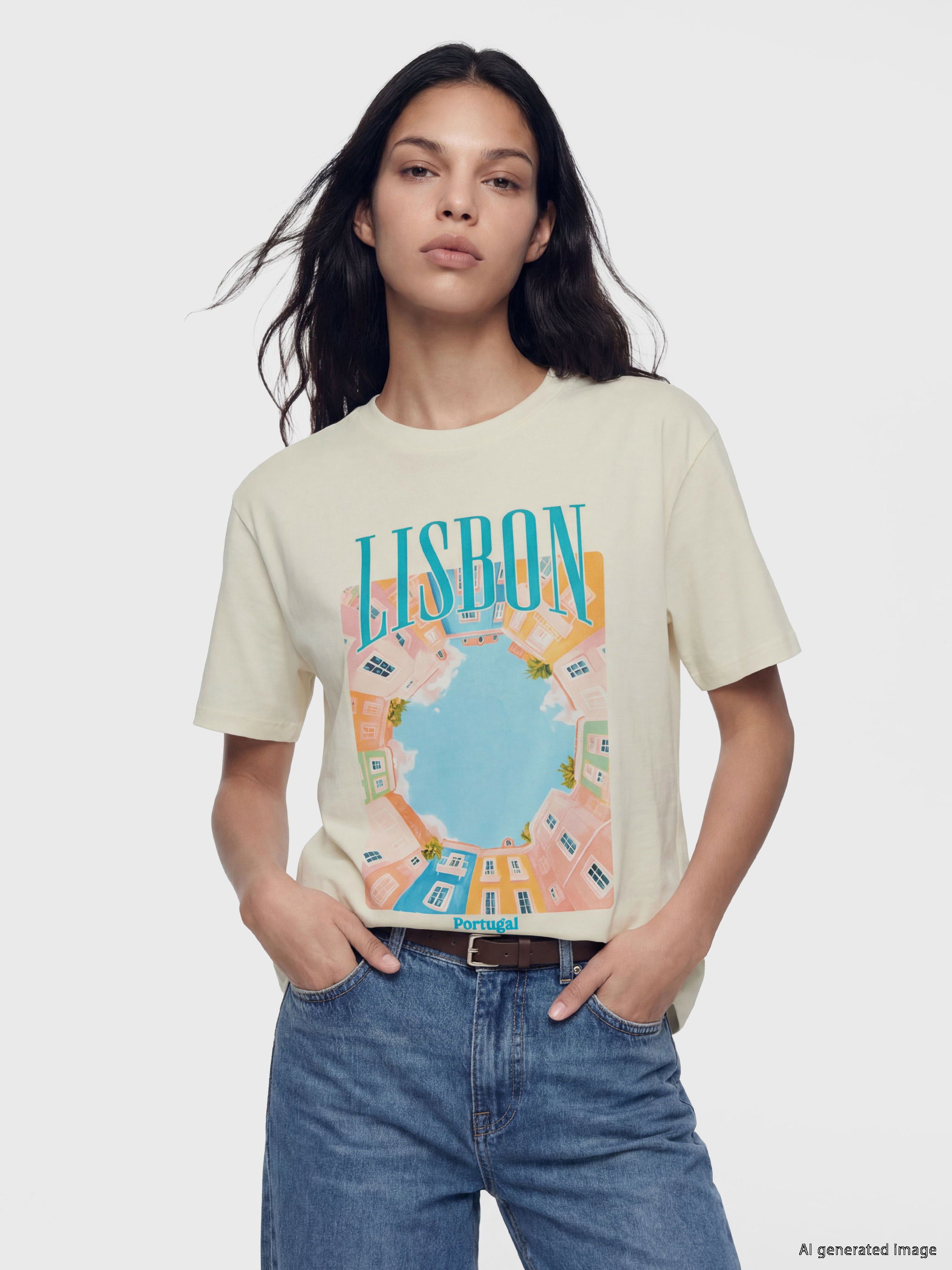 LCW Vision Oversize %100 Pamuklu Kadın Tişört