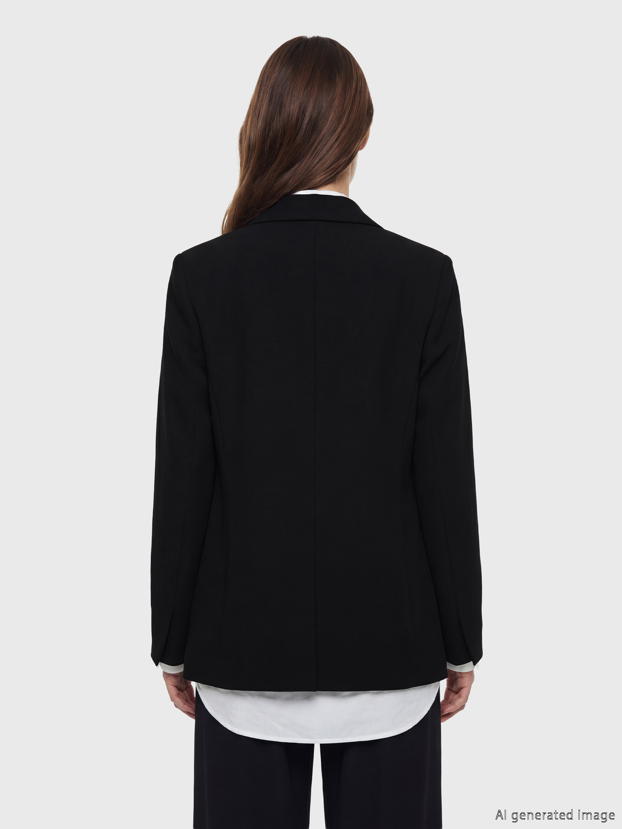 LCW Modest Kruvaze Yaka Kadın Blazer Ceket görsel 3