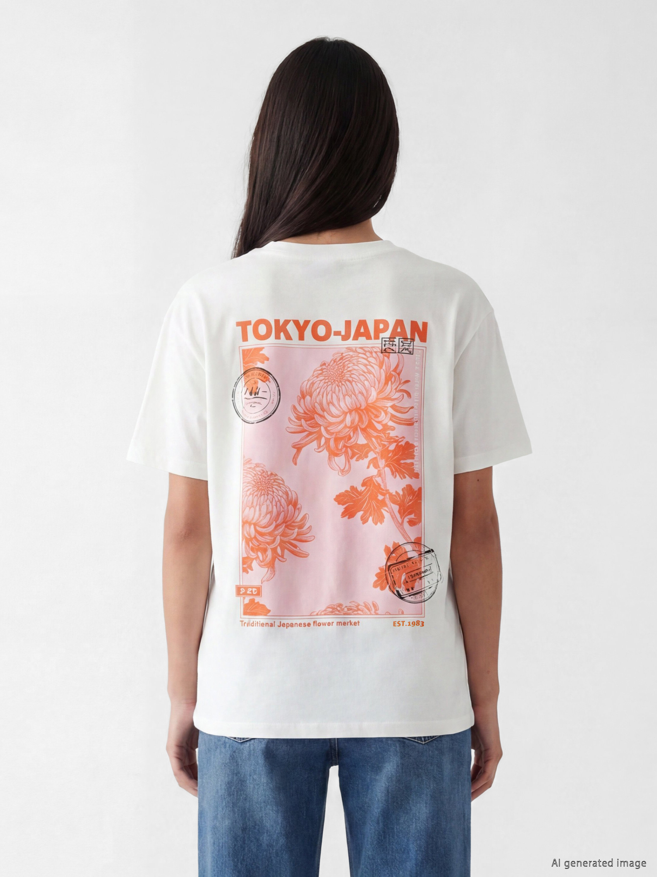 LCW Vision Tokyo Baskılı %100 Pamuklu Kadın Tişört görsel 4