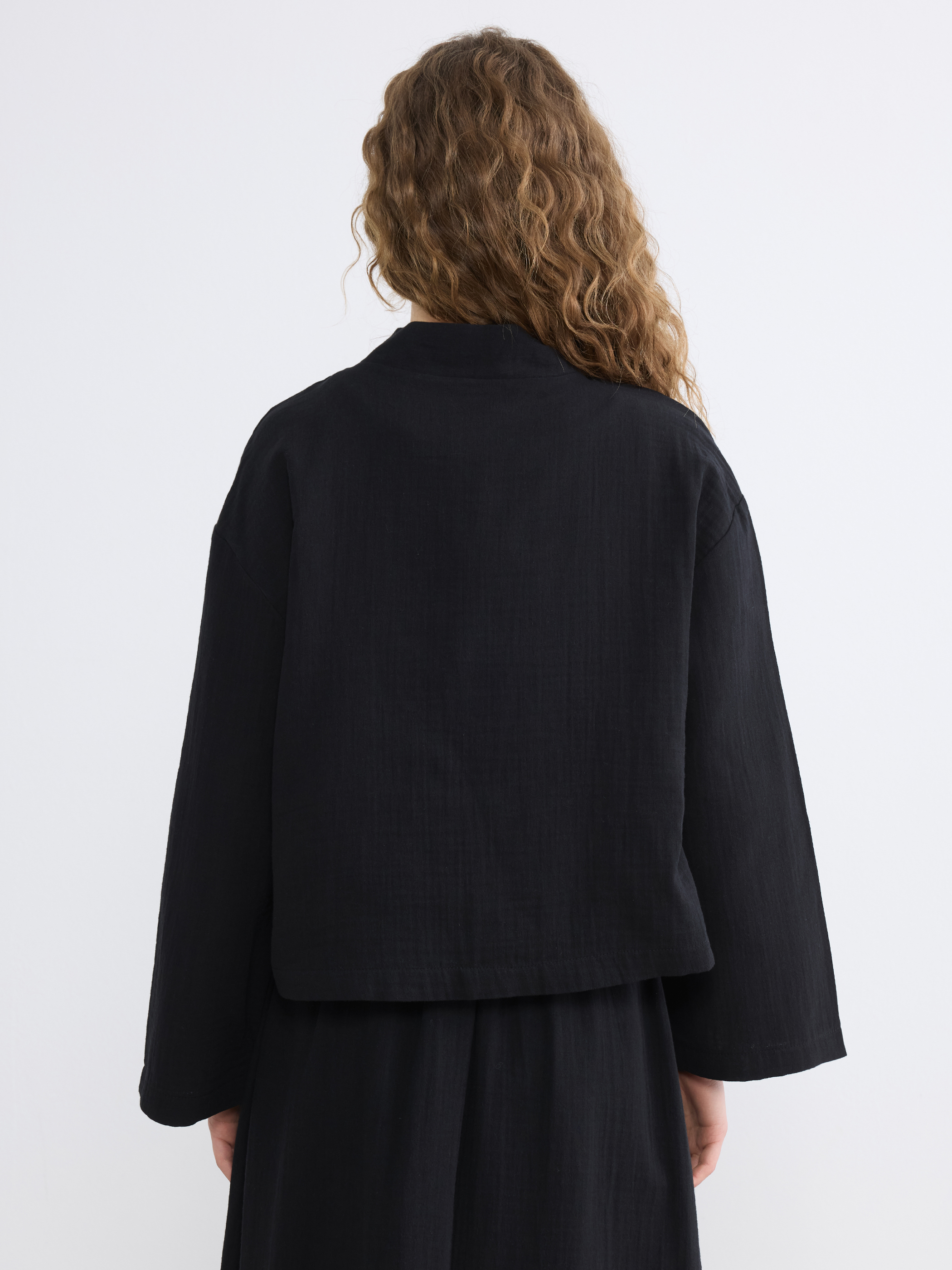 LCW Modest Şal Yaka Oversize Kadın Kimono görsel 4