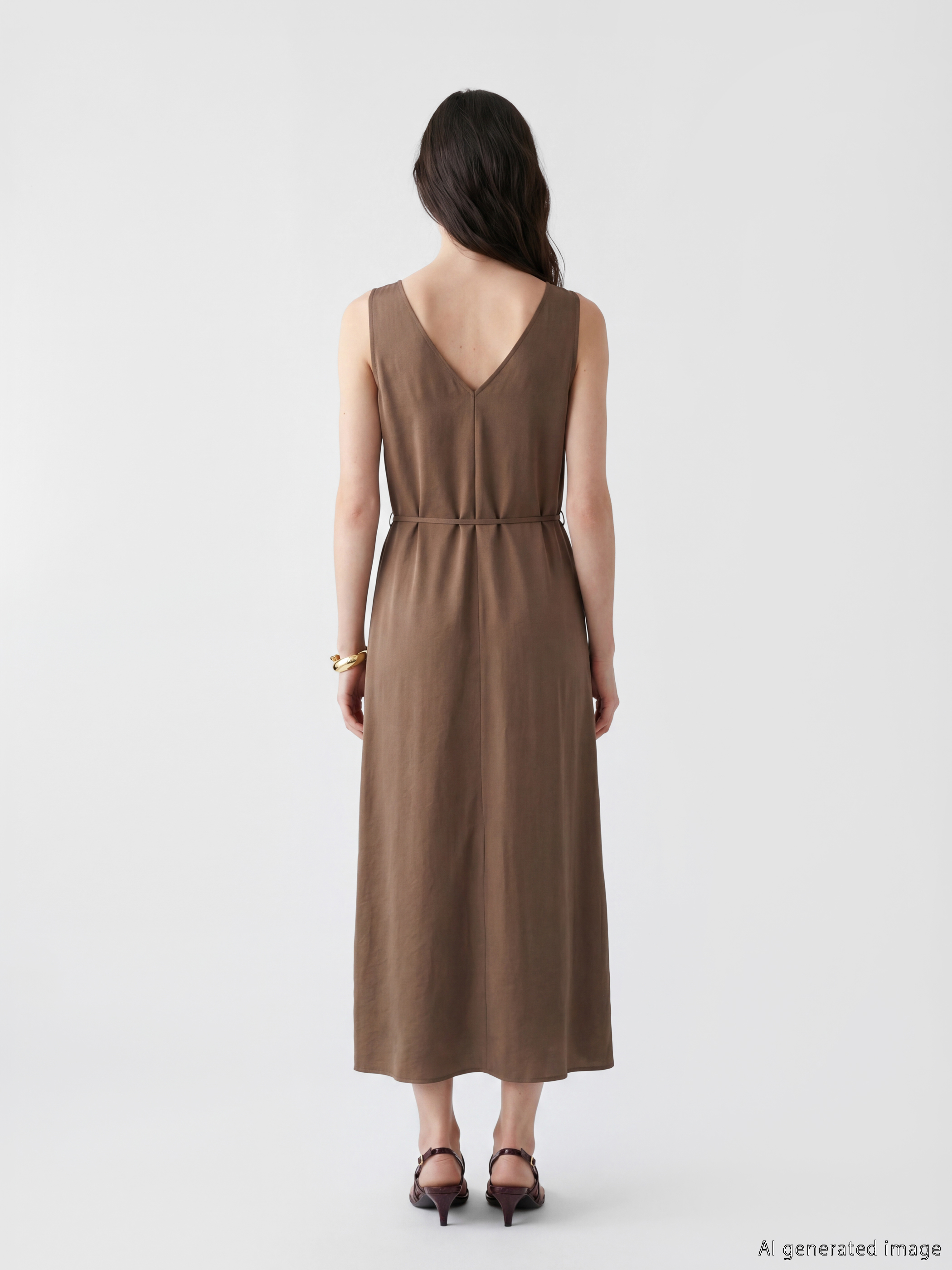 LCW Comfort V Yaka Modal Karışımlı Elbise görsel 4