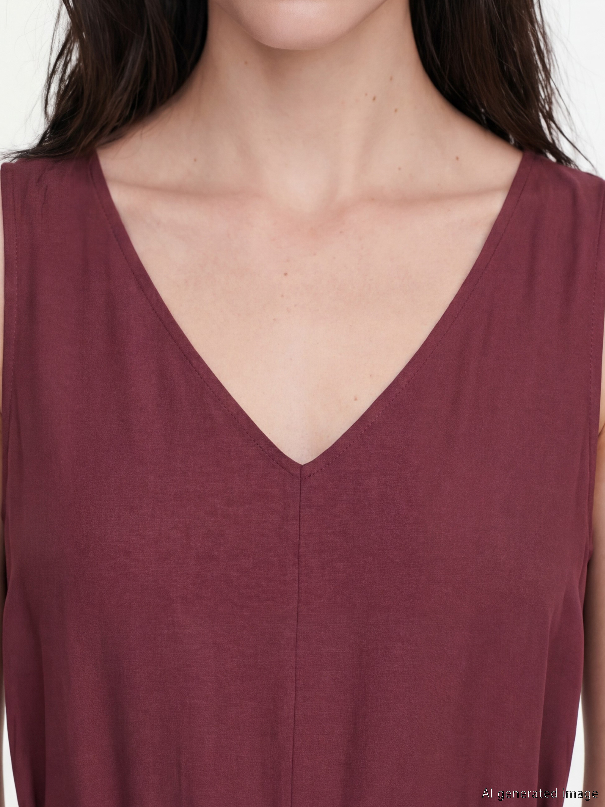 LCW Comfort V Yaka Modal Karışımlı Elbise görsel 3