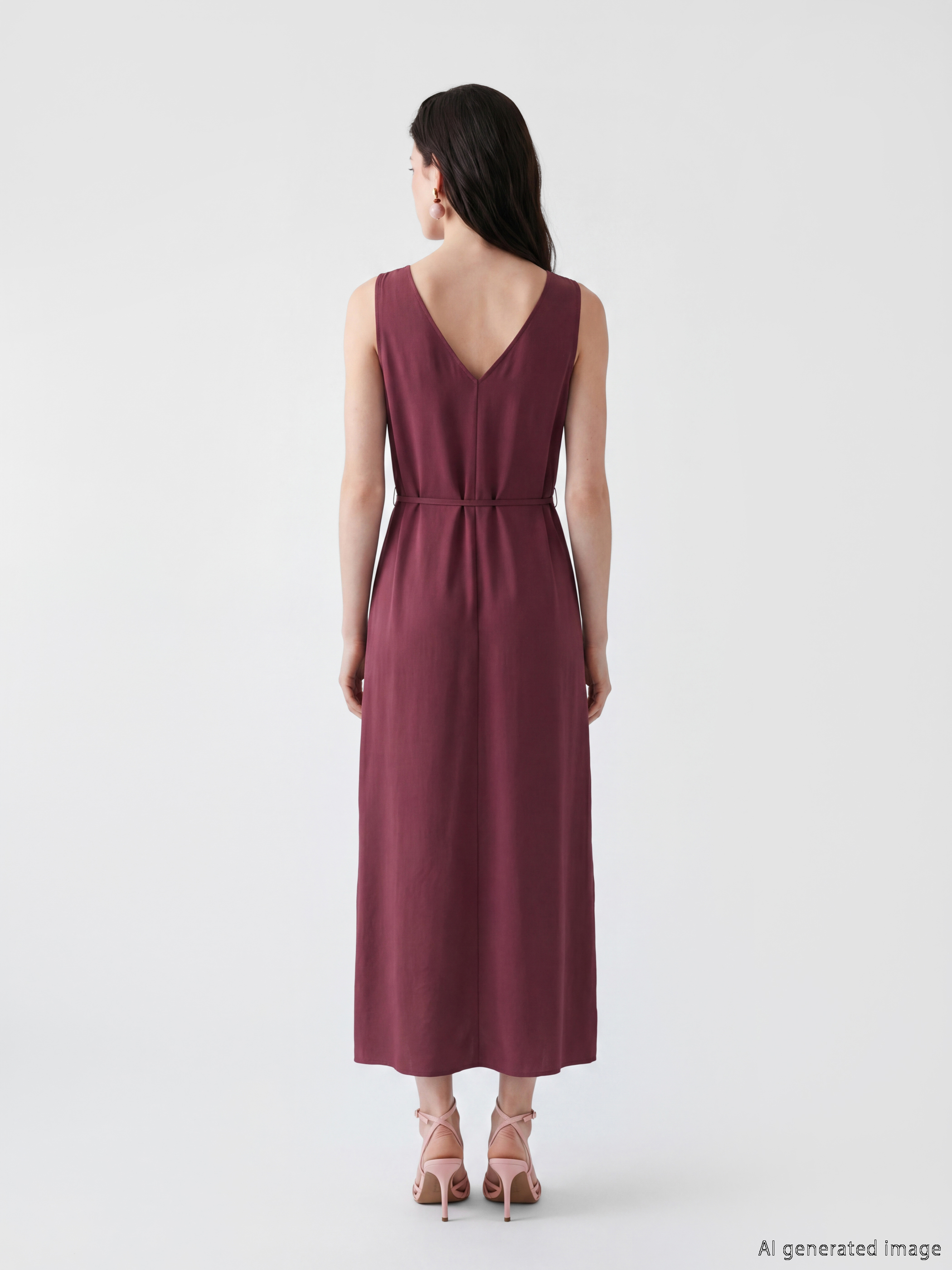 LCW Comfort V Yaka Modal Karışımlı Elbise görsel 4