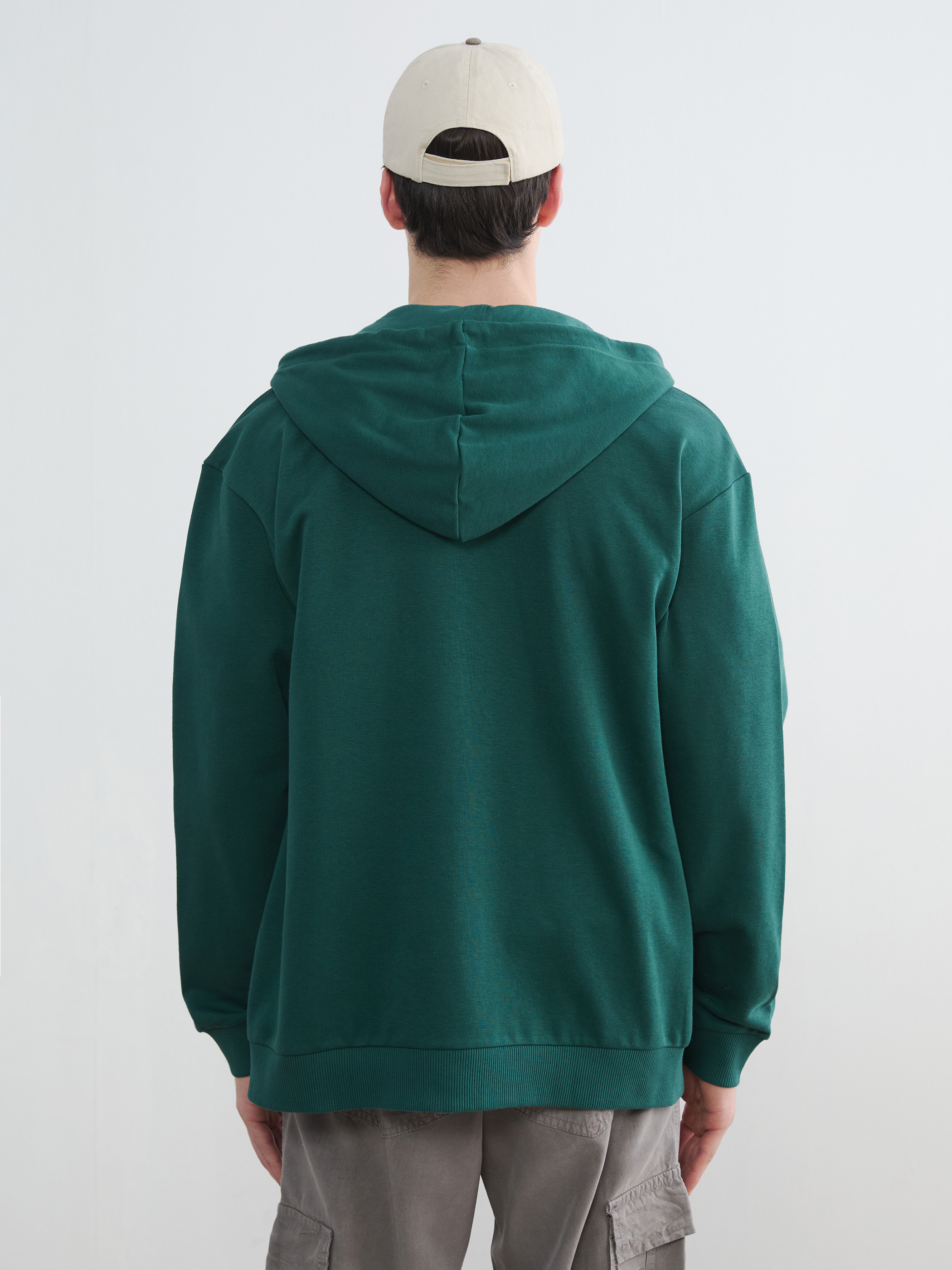 XSIDE Kapüşonlu Erkek Fermuarlı Sweatshirt görsel 5