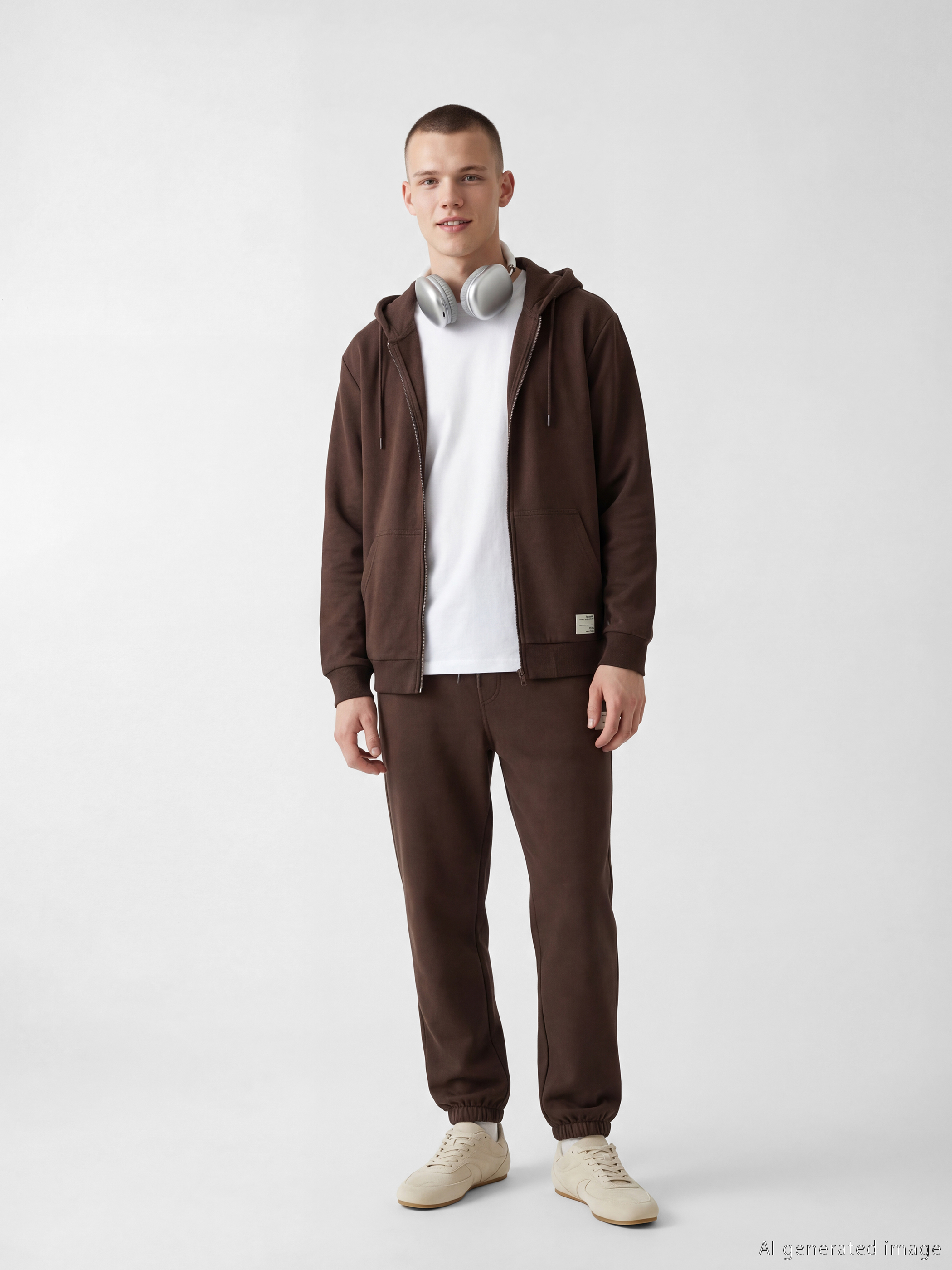 XSIDE Kapüşonlu Erkek Fermuarlı Sweatshirt görsel 2