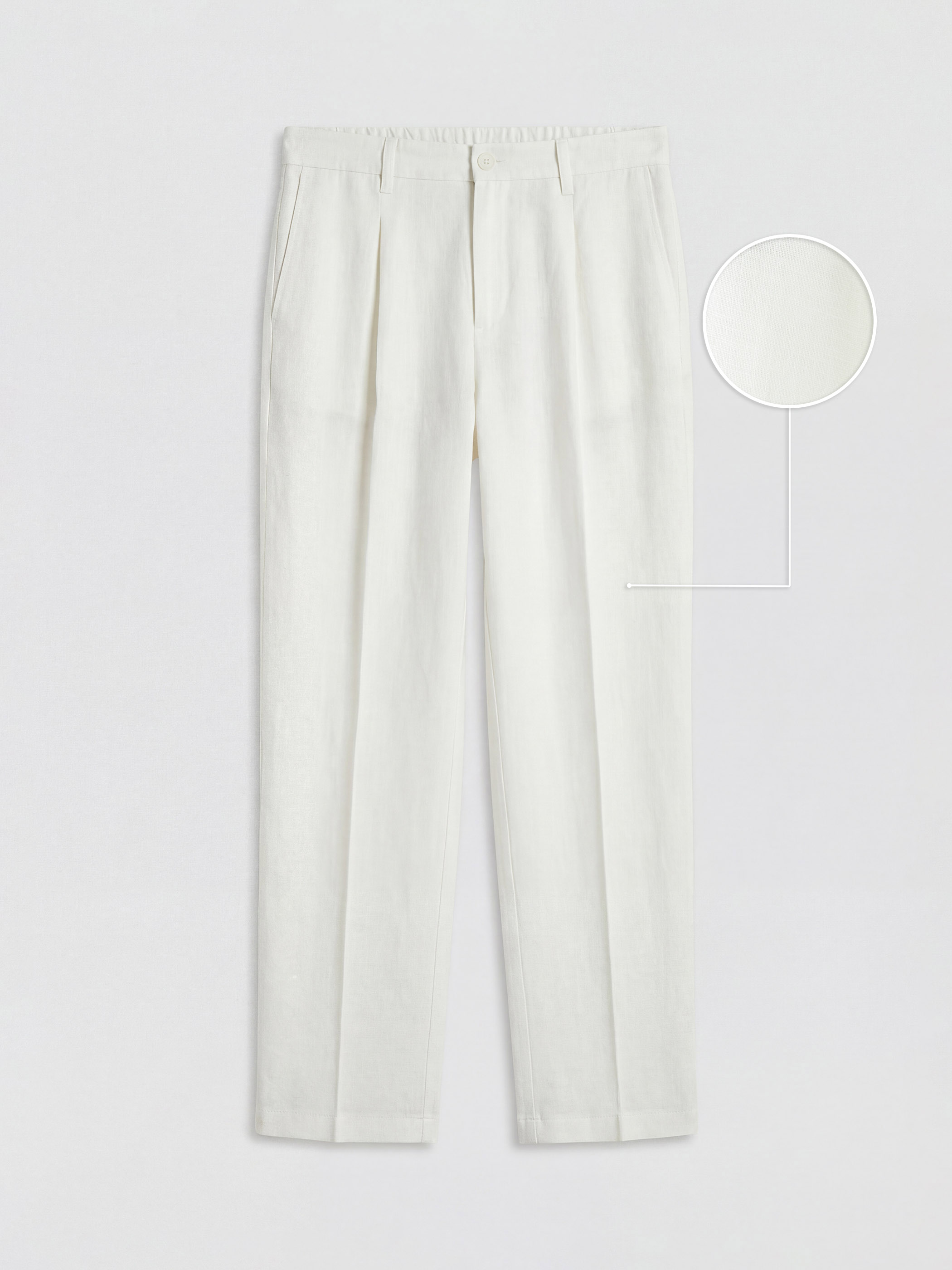 SOUTHBLUE Regular Fit %100 Keten Erkek Pileli Pantolon görsel 5