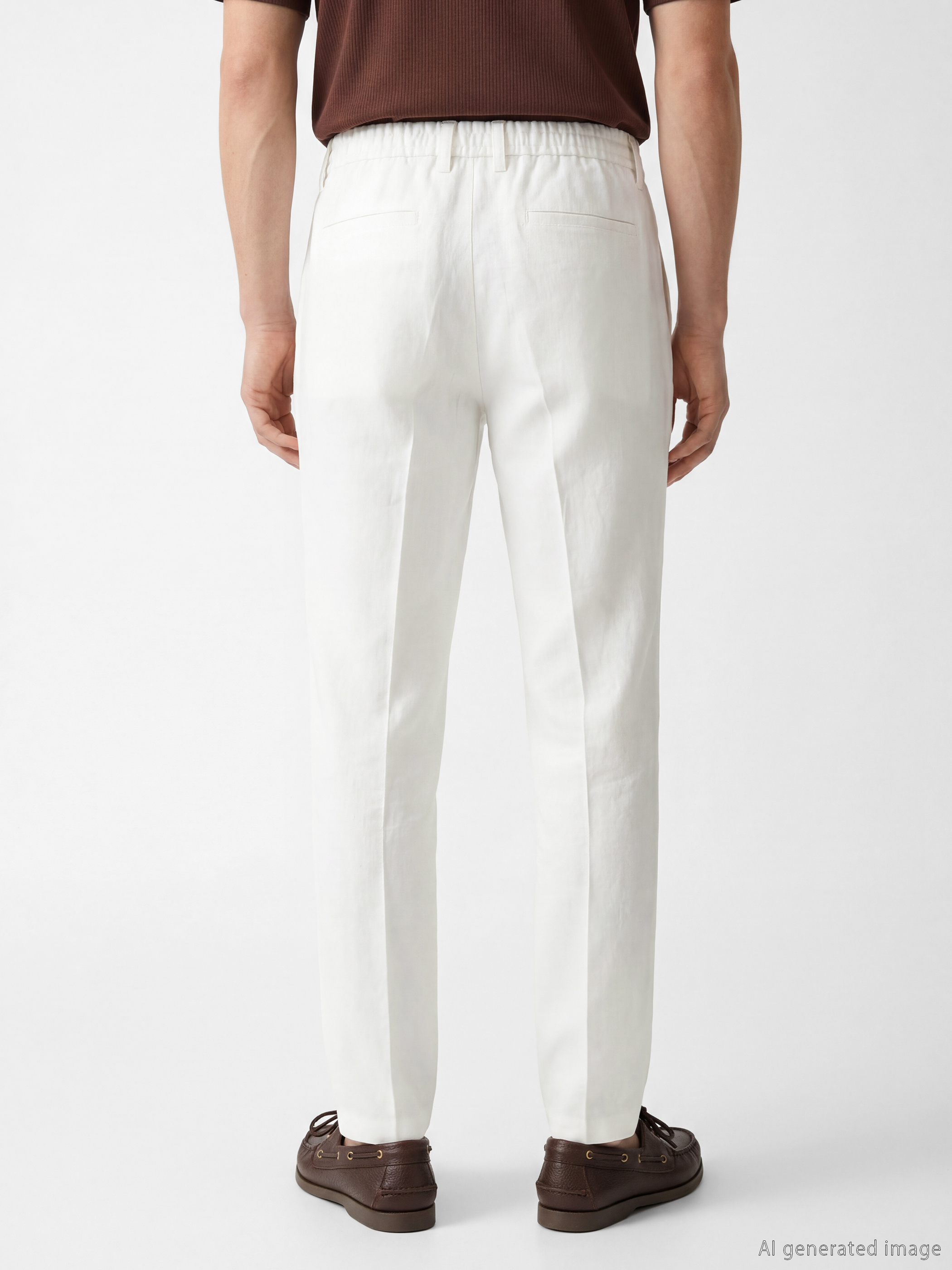 SOUTHBLUE Regular Fit %100 Keten Erkek Pileli Pantolon görsel 4
