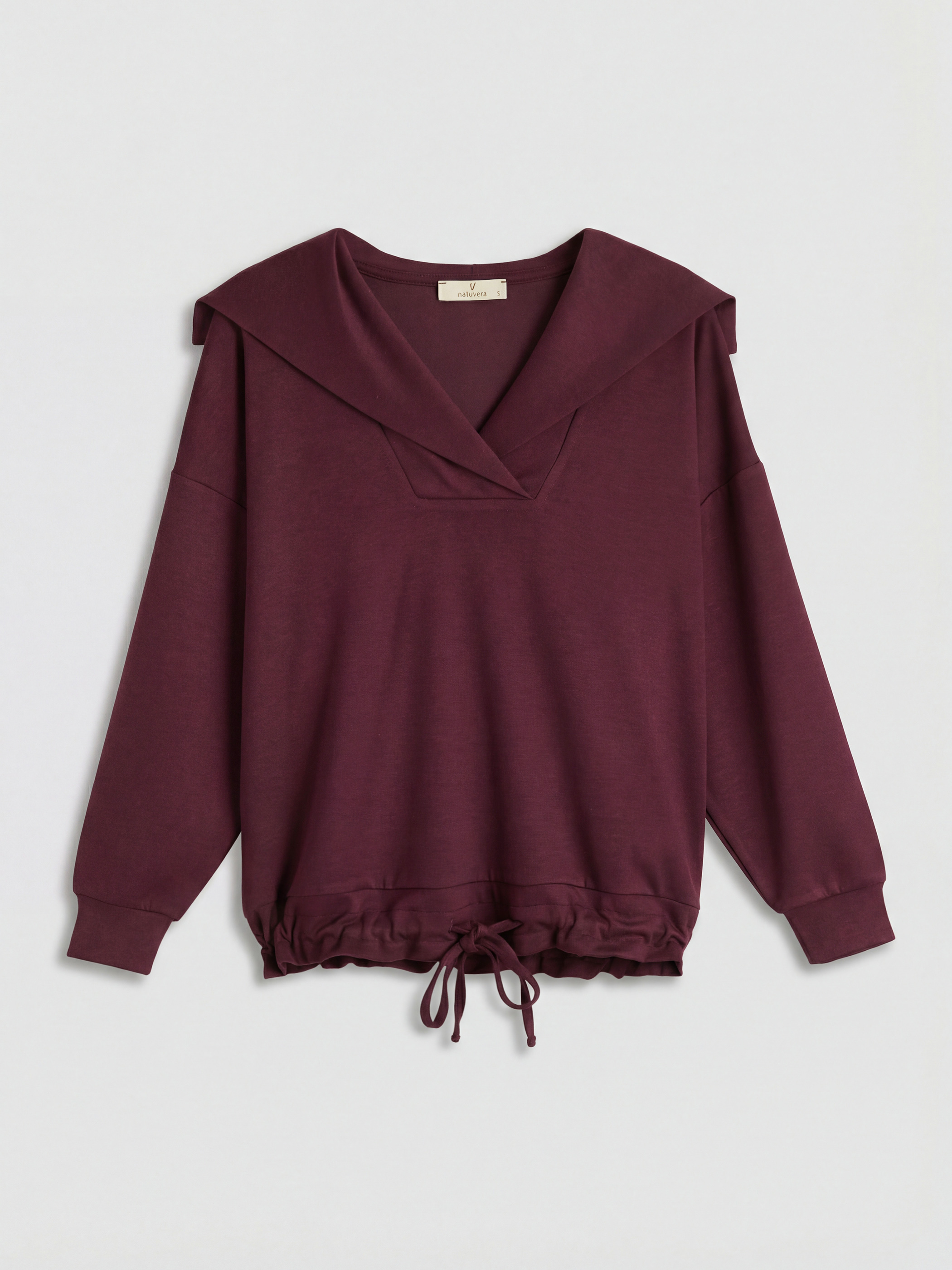 Natuvera V Yaka Kadın Sweatshirt görsel 5