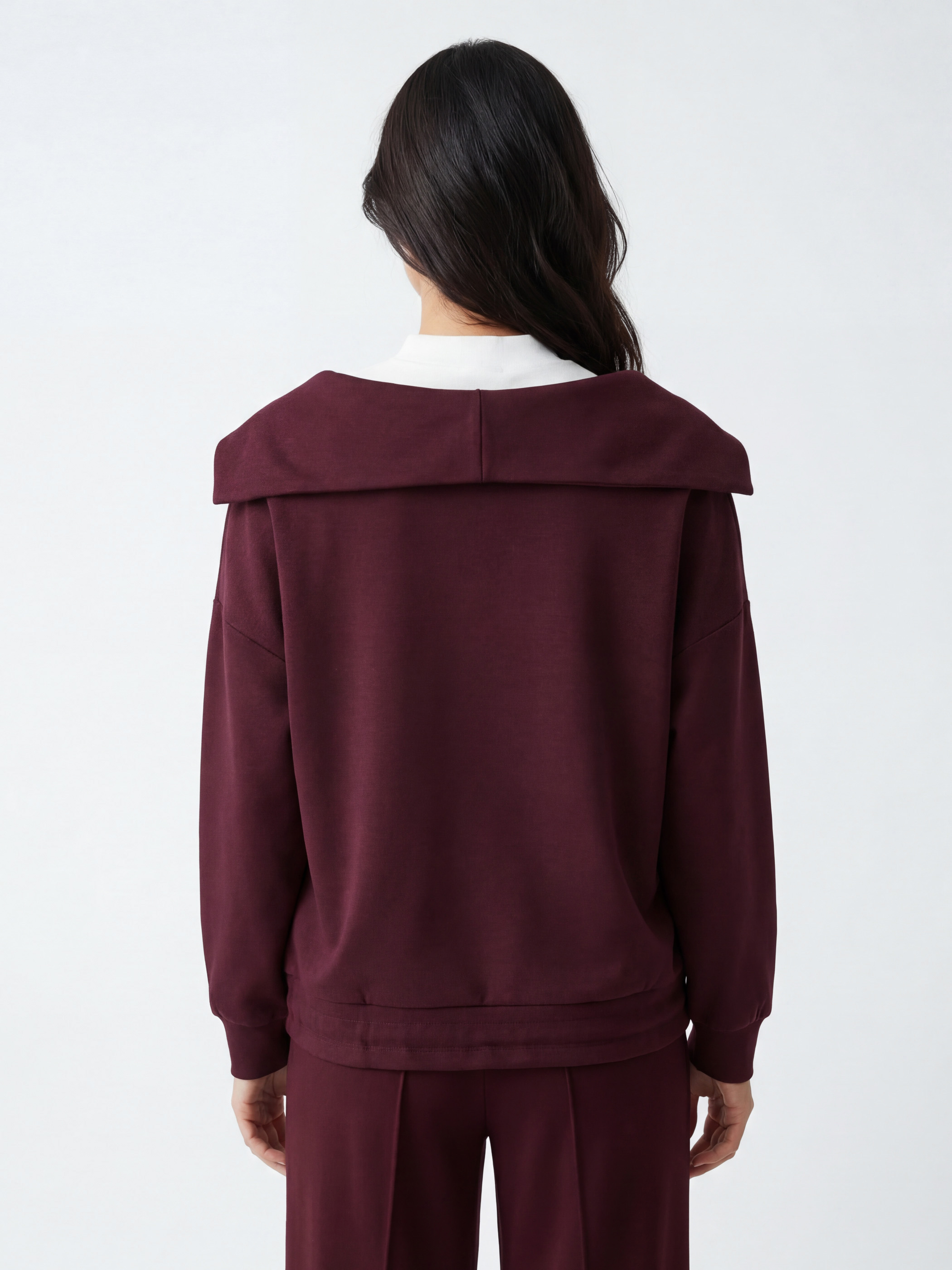 Natuvera V Yaka Kadın Sweatshirt görsel 4