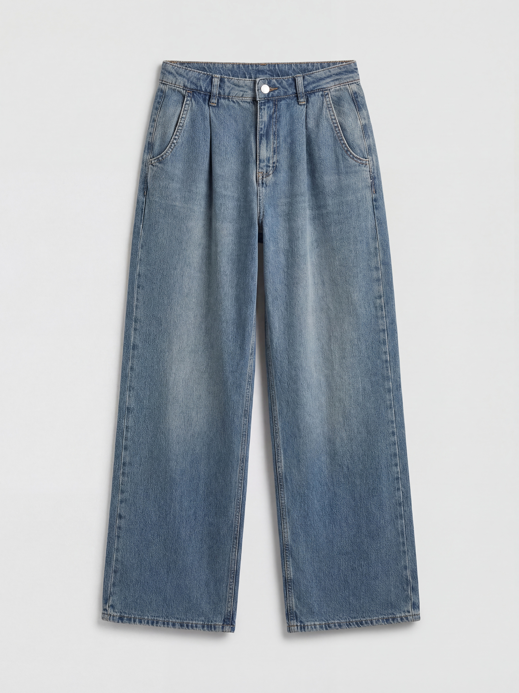 LCW Jeans Yüksek Bel Wideleg Kadın Jean Pantolon görsel 5