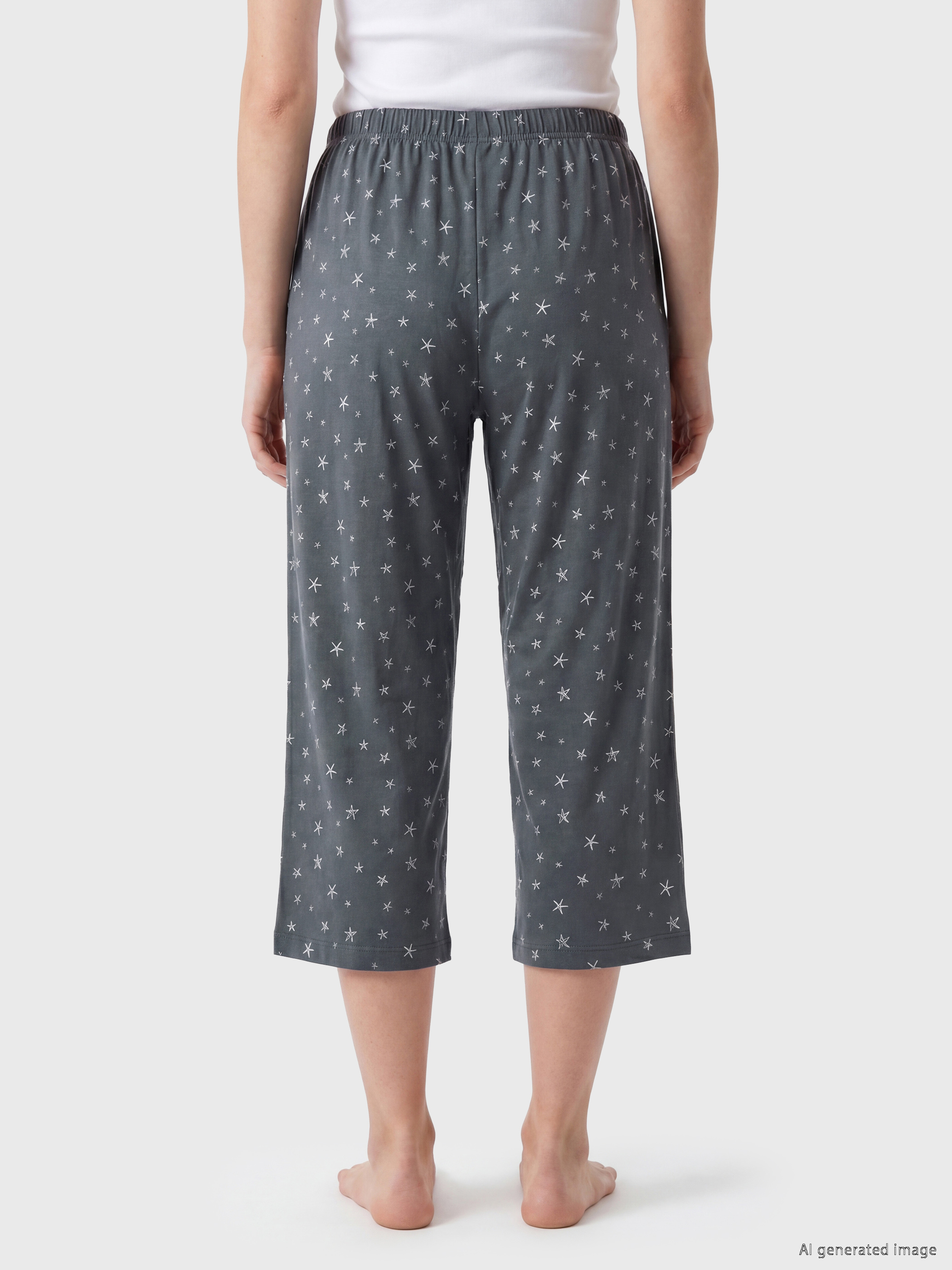 LCW DREAM Yıldız Baskılı Kadın Kapri Pijama Altı görsel 4