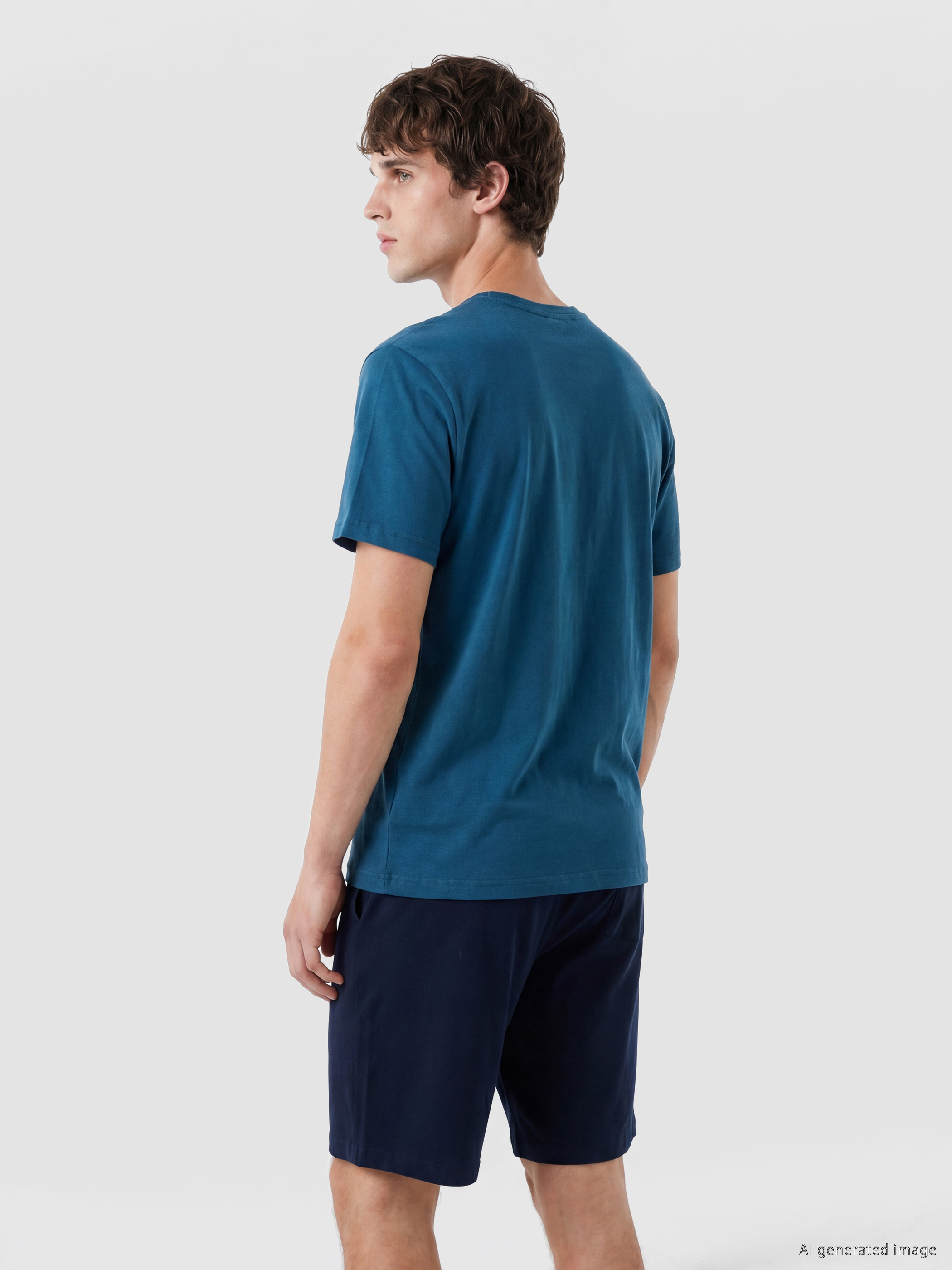 LC WAIKIKI Regular Fit Erkek Şortlu Pijama Takımı görsel 4