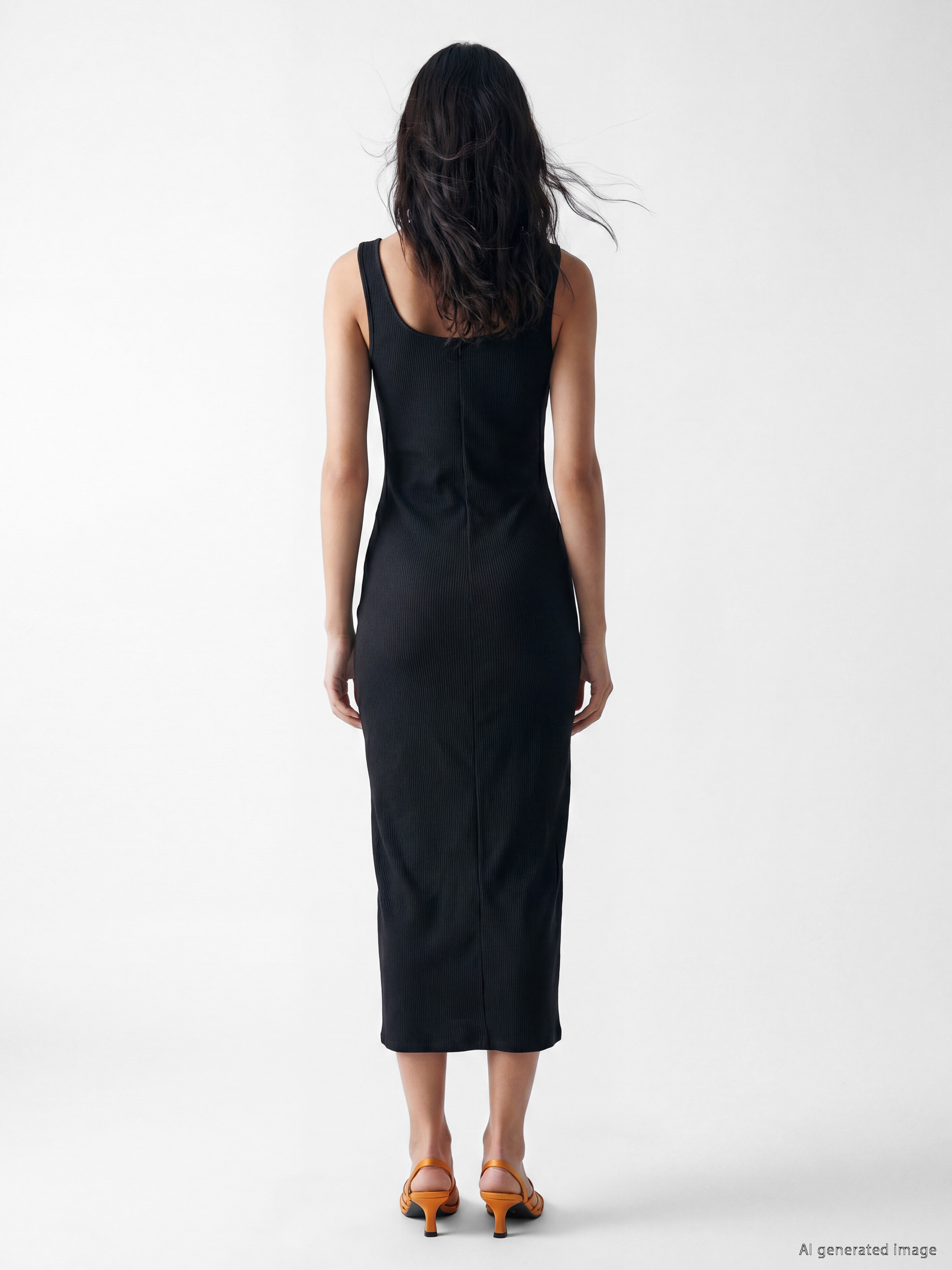 LCW Vision Kare Yaka Bodycon Elbise görsel 4