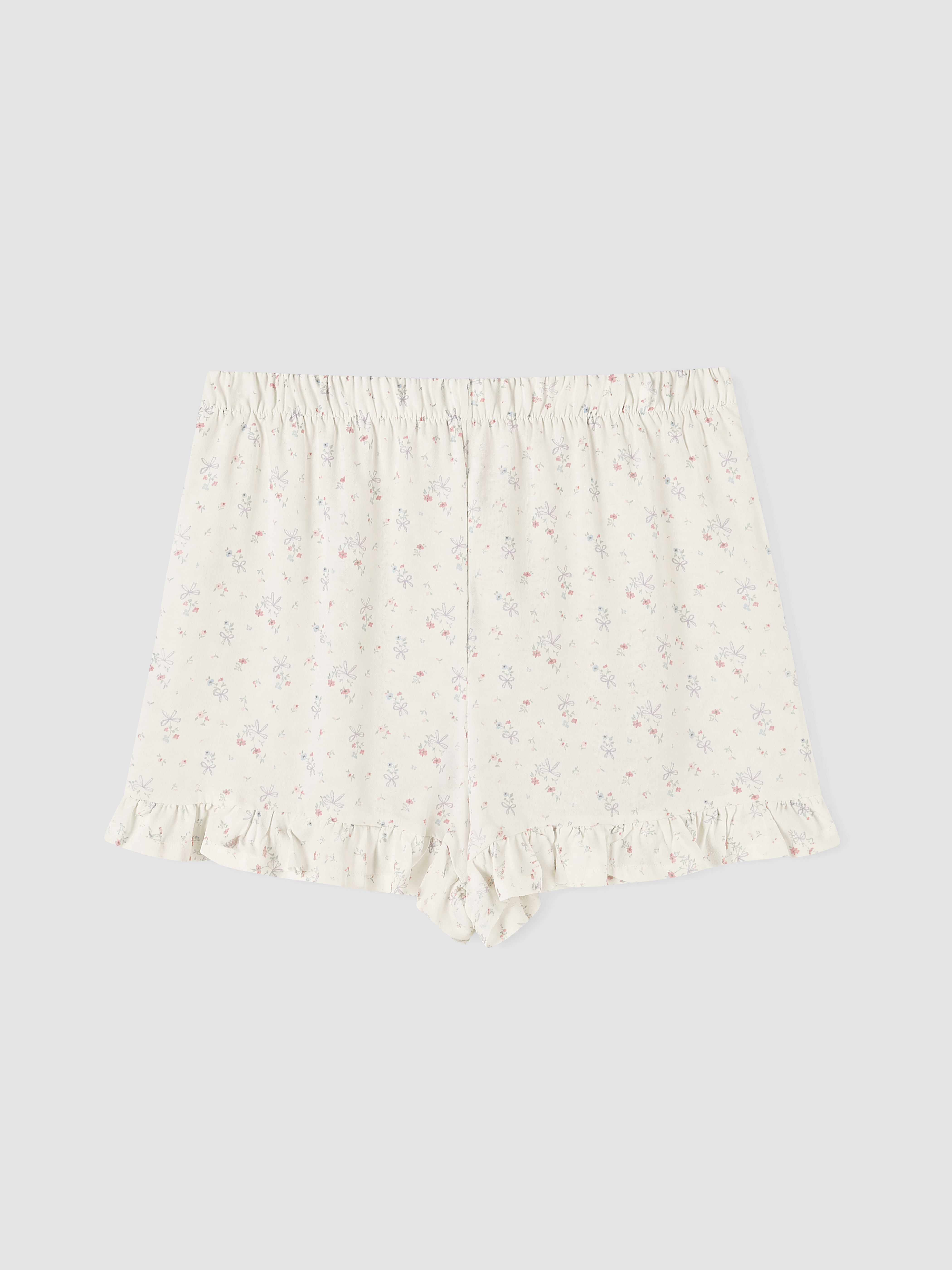 LCW DREAM Desenli Fırfırlı Kadın Şort Pijama Altı görsel 4