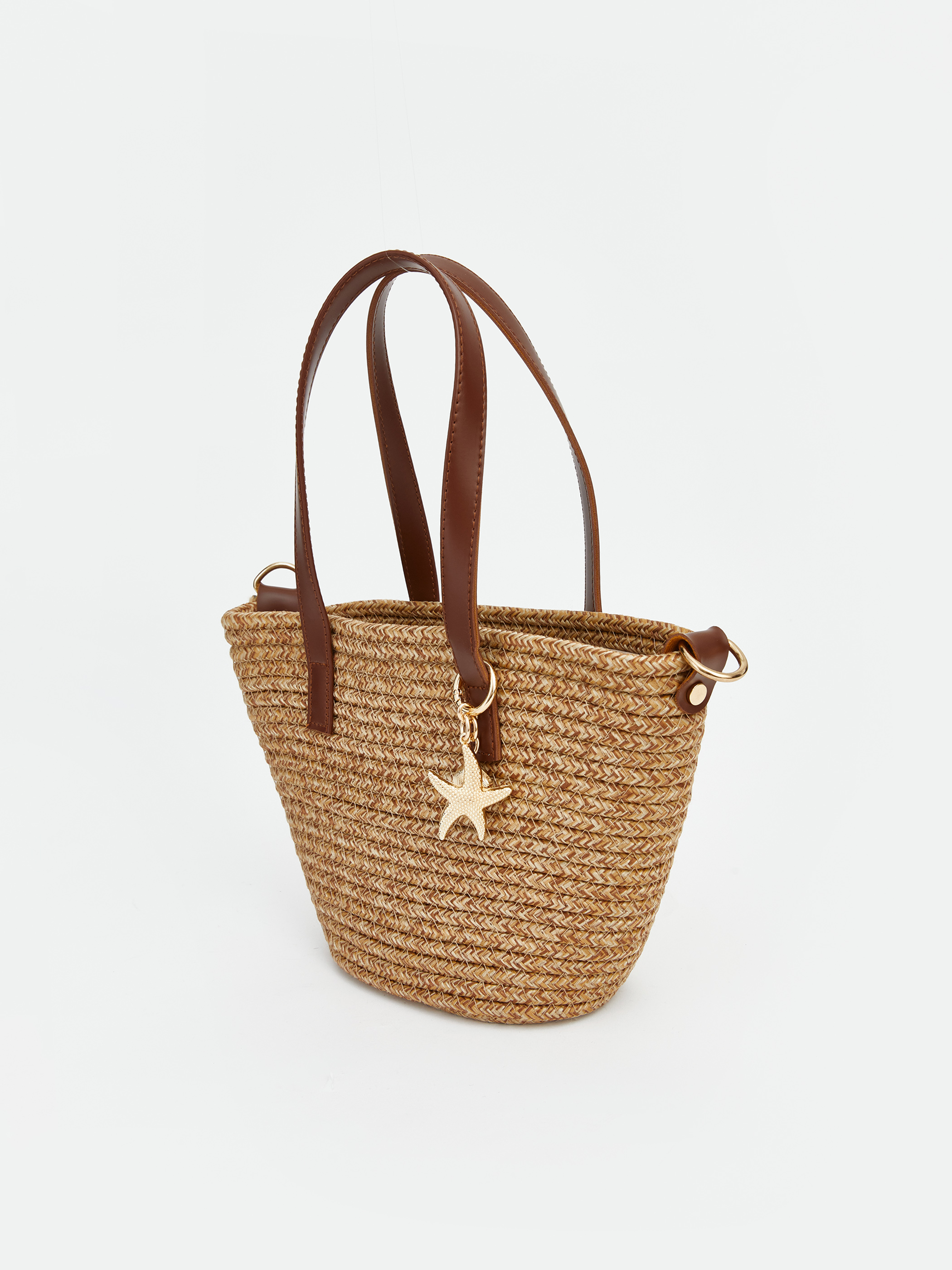 LCW ACCESSORIES Hasır Görünümlü Kadın Omuz Çantası görsel 4