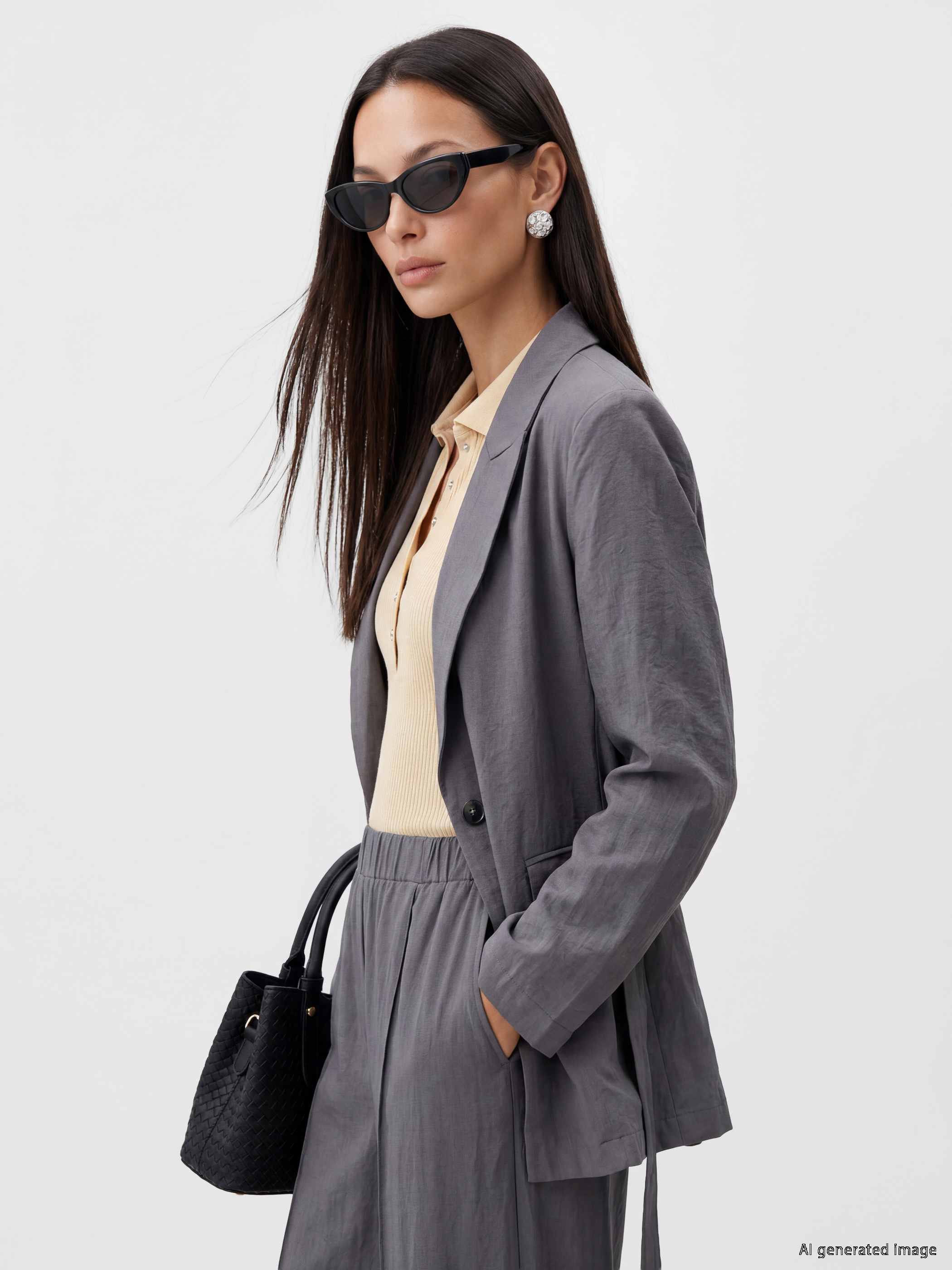 LCW EVERYDAY Kuşaklı Kadın Blazer Ceket