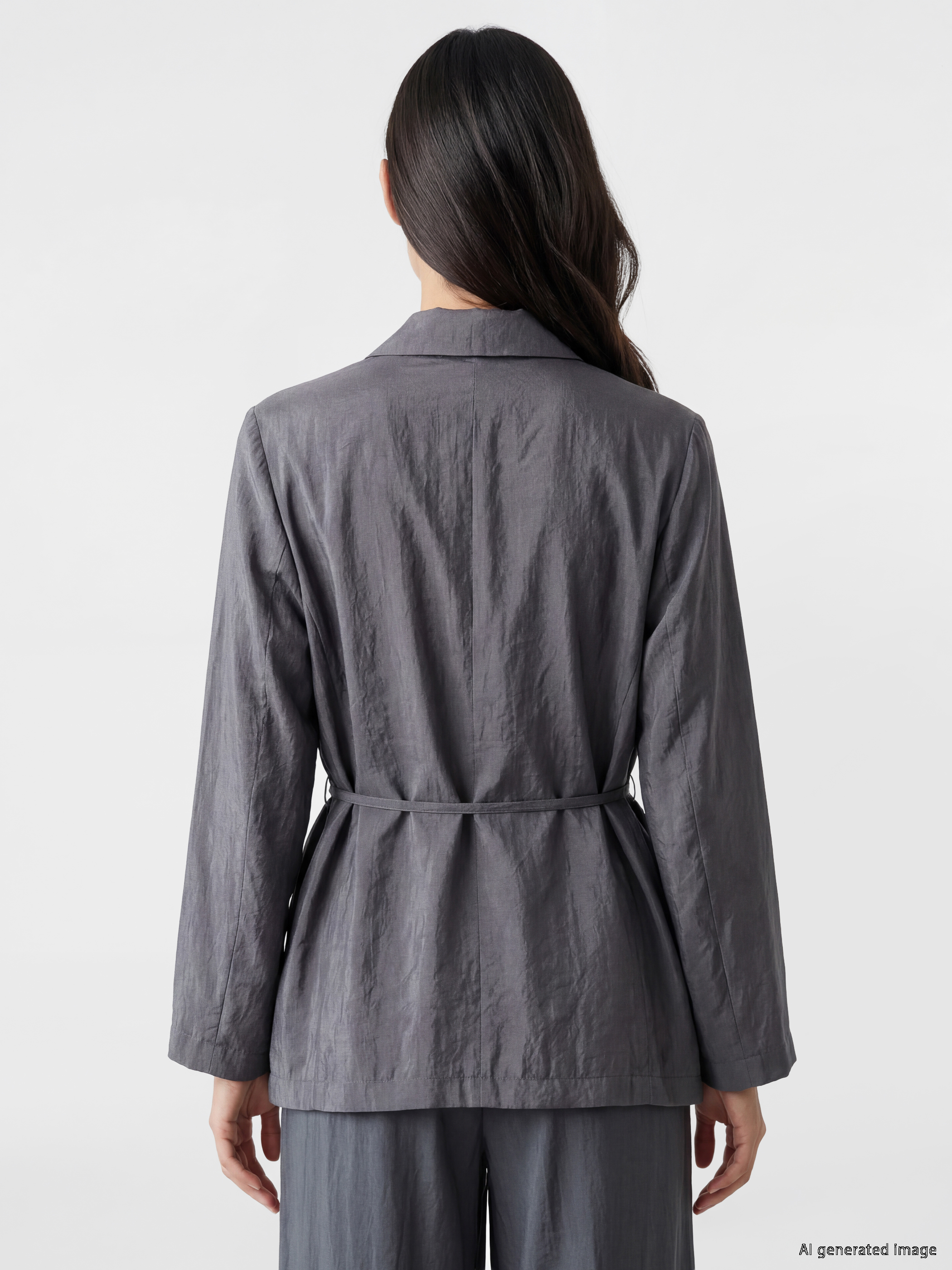 LCW EVERYDAY Kuşaklı Kadın Blazer Ceket görsel 4