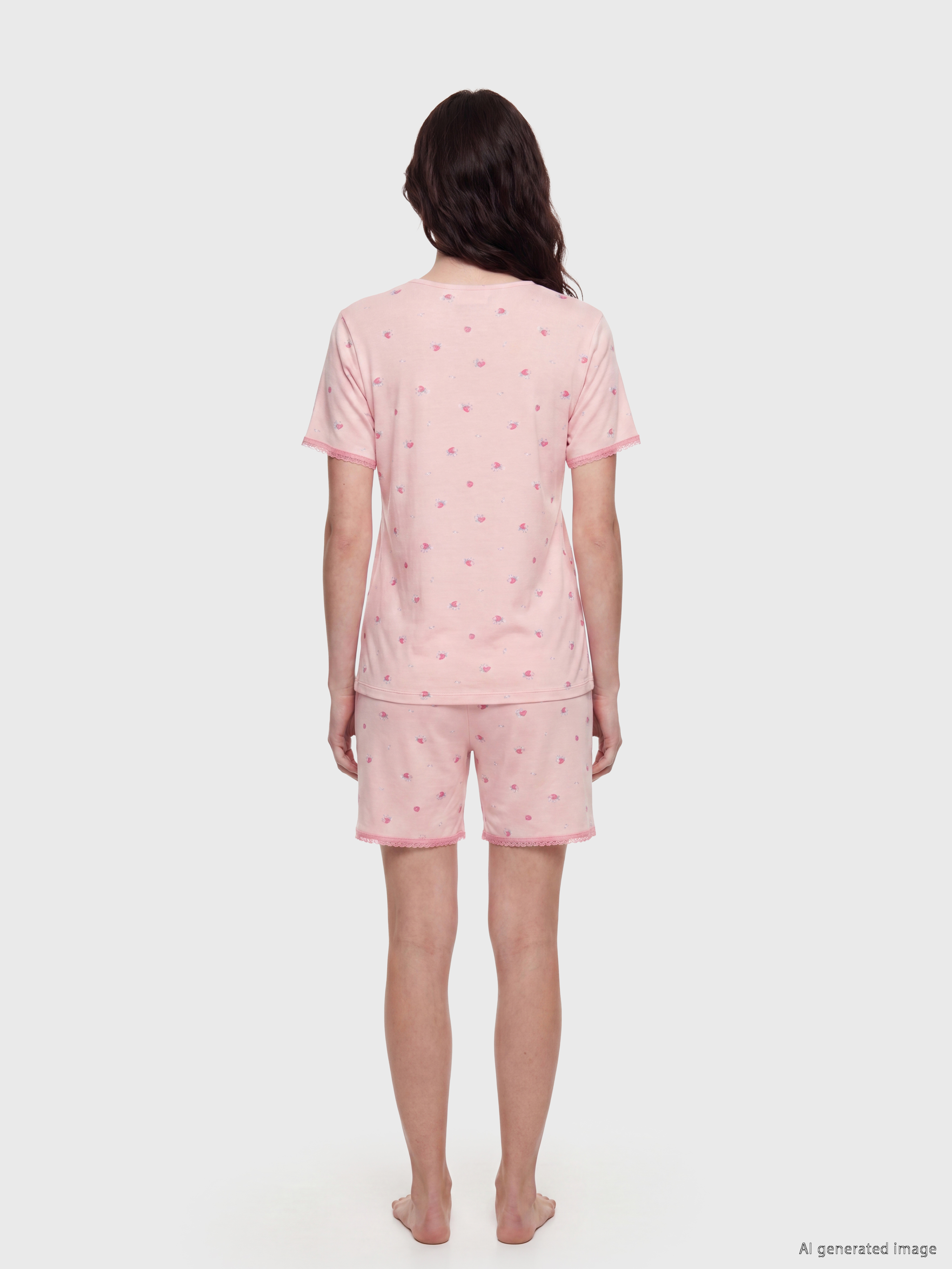 LCW DREAM V Yaka Hamile Şortlu Pijama Takımı görsel 4