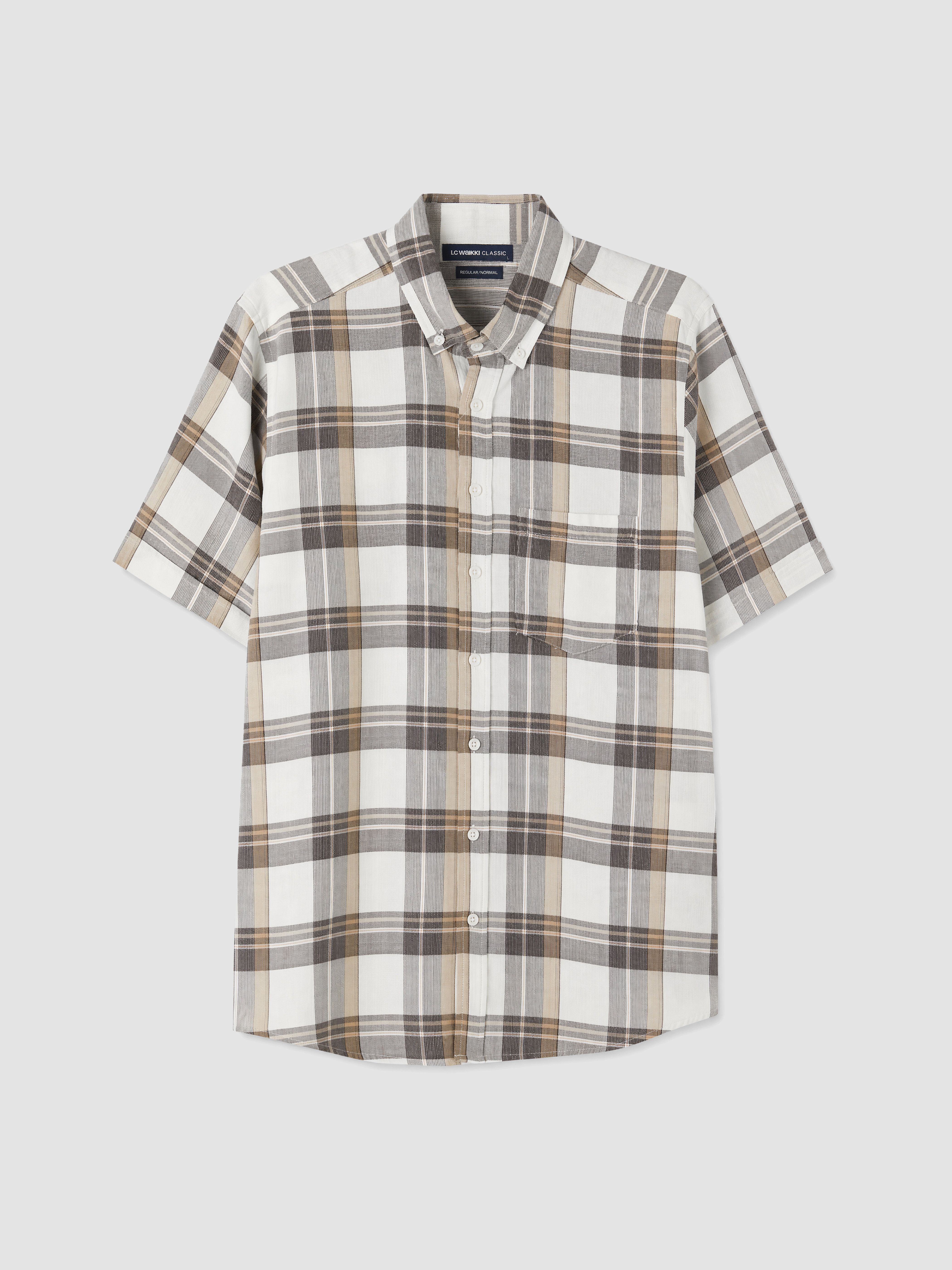 LCWAIKIKI Classic Regular Fit Ekose Poplin Erkek Gömlek görsel 5