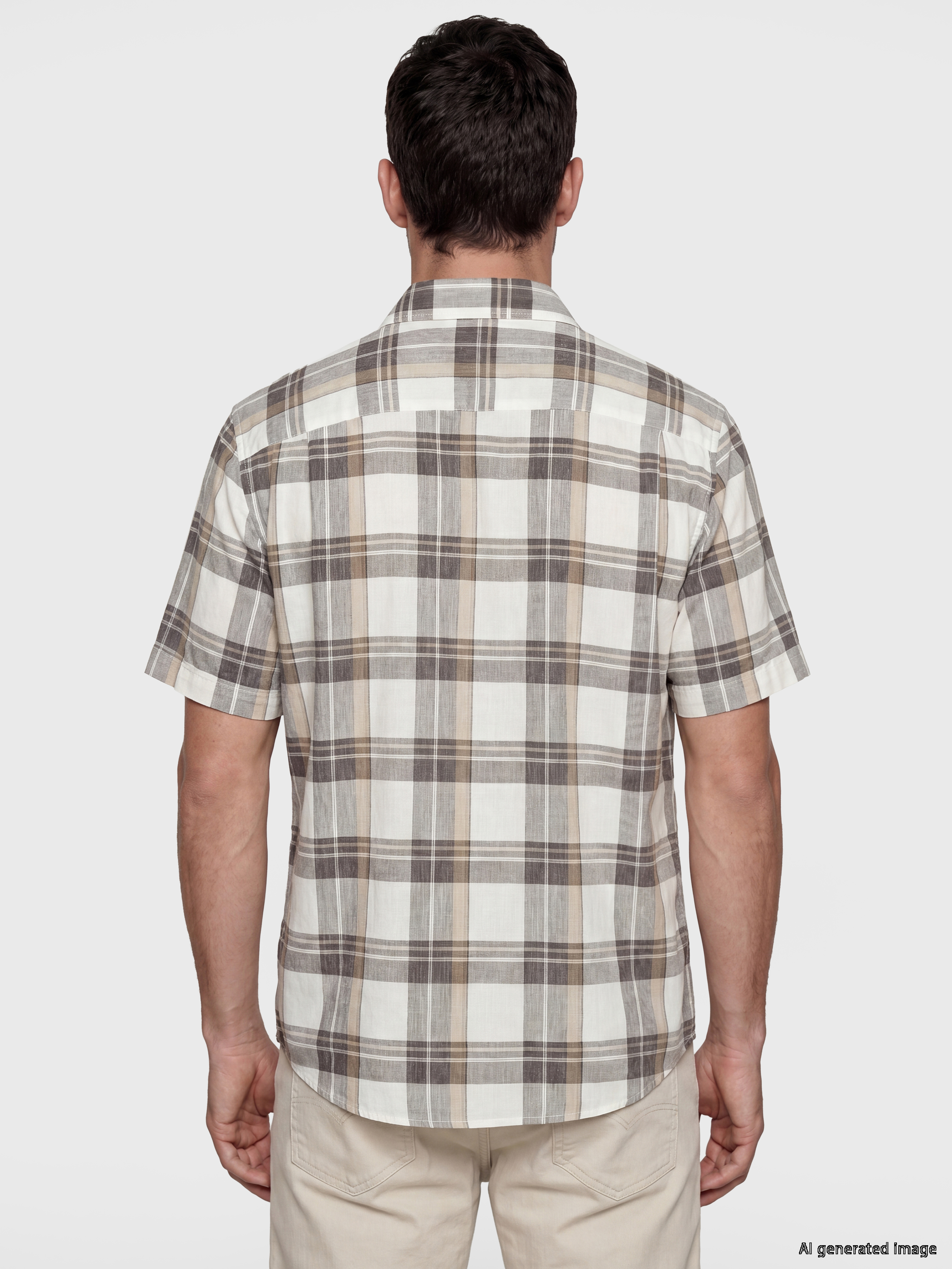 LCWAIKIKI Classic Regular Fit Ekose Poplin Erkek Gömlek görsel 4
