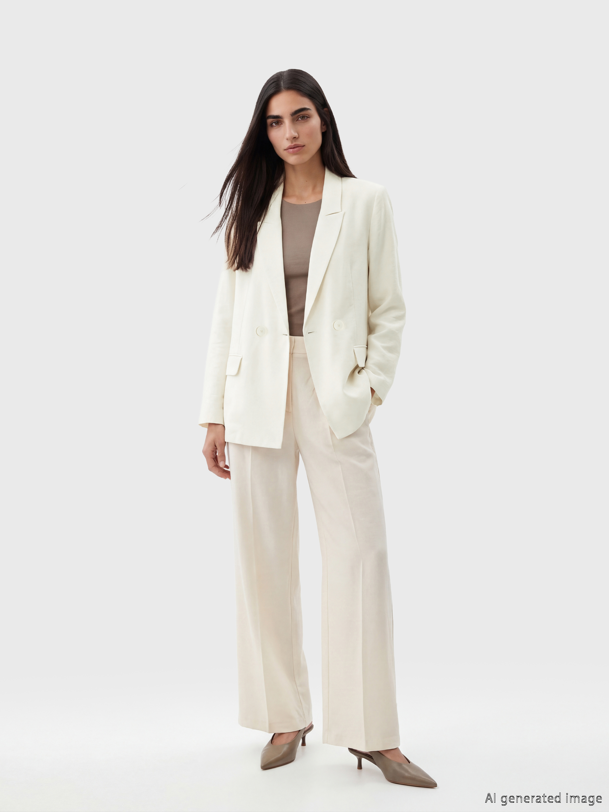 LCW STUDIO Kruvaze Yaka Kadın Blazer Ceket görsel 2