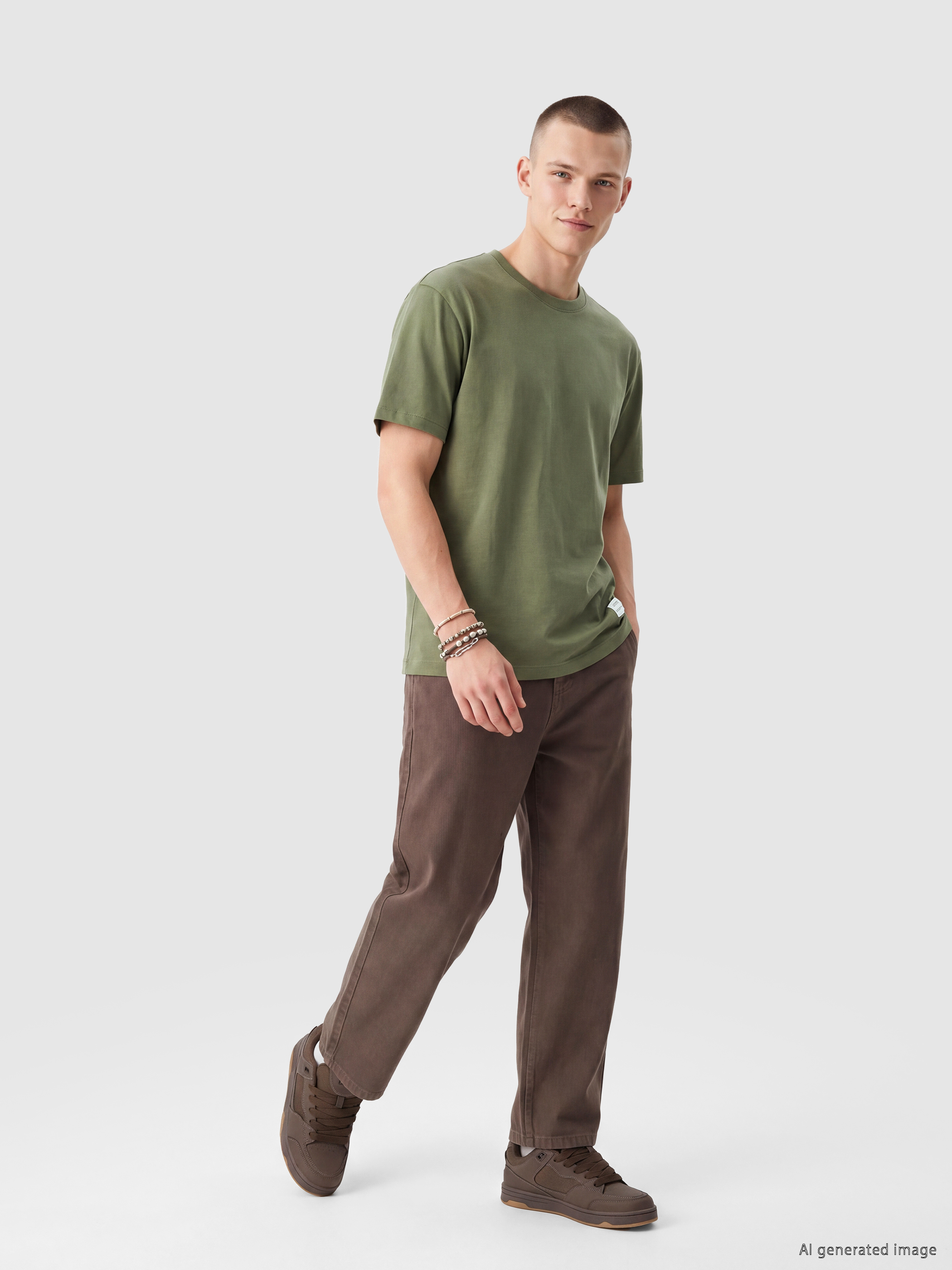 XSIDE Regular Fit %100 Pamuk Erkek Tişört görsel 3