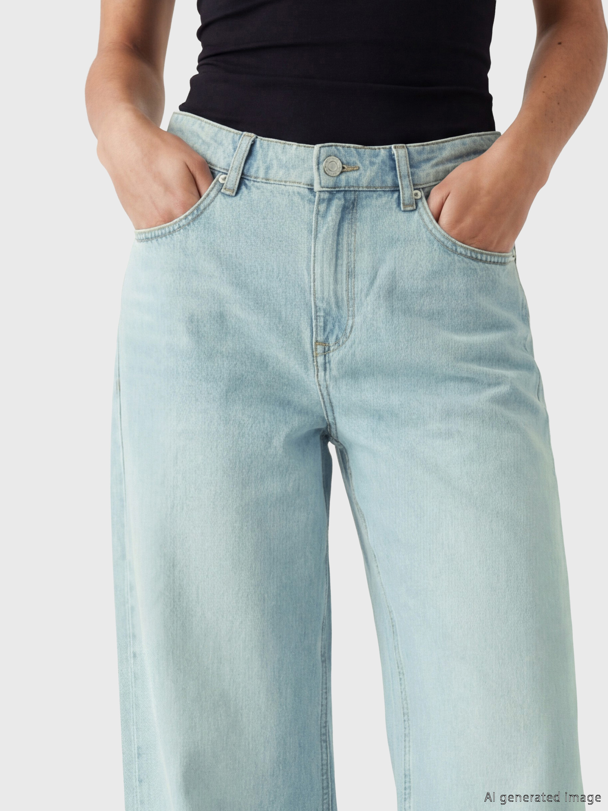 LCW Jeans Wideleg Kadın Jean Pantolon görsel 2