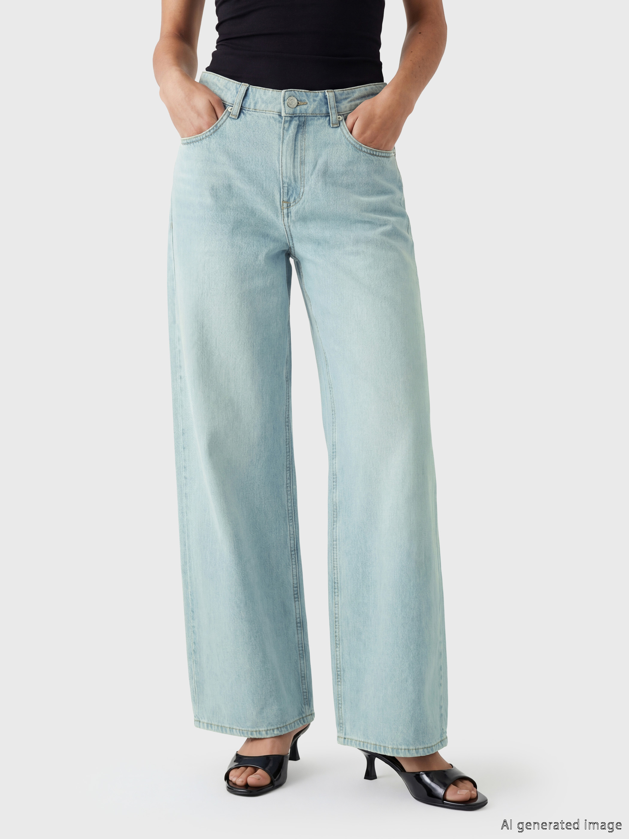 LCW Jeans Wideleg Kadın Jean Pantolon görsel 3