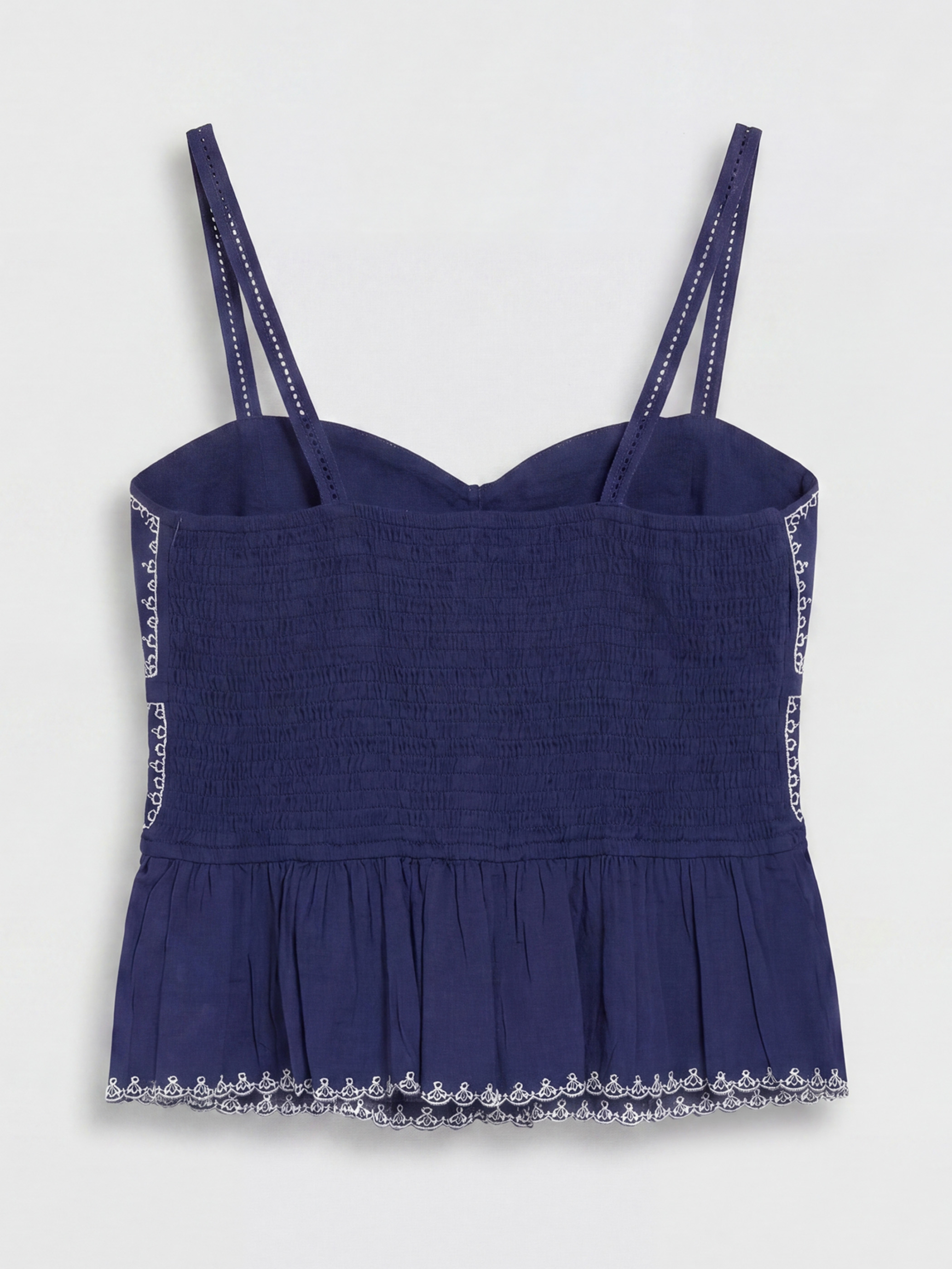 XSIDE Kalp Yaka Nakışlı Peplum Bluz görsel 6