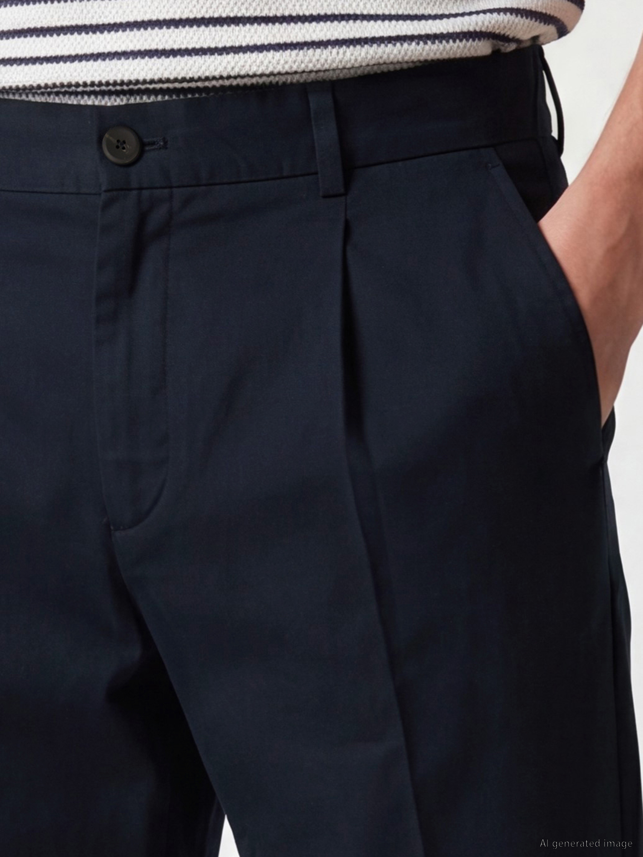 SOUTHBLUE Regular Fit Erkek Pileli Gabardin Pantolon görsel 3