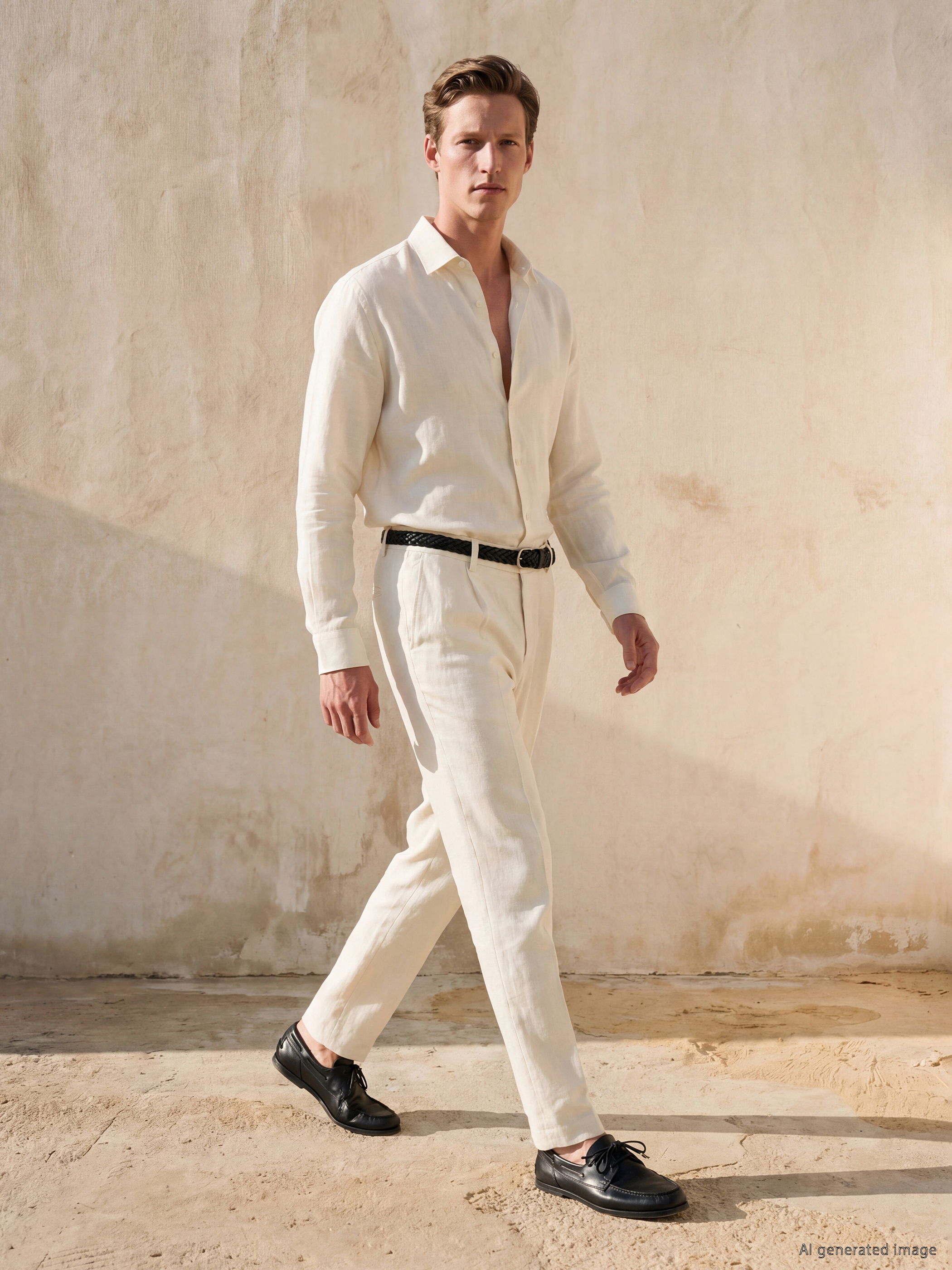 SOUTHBLUE Regular Fit Keten Karışımlı Erkek Pileli Pantolon
