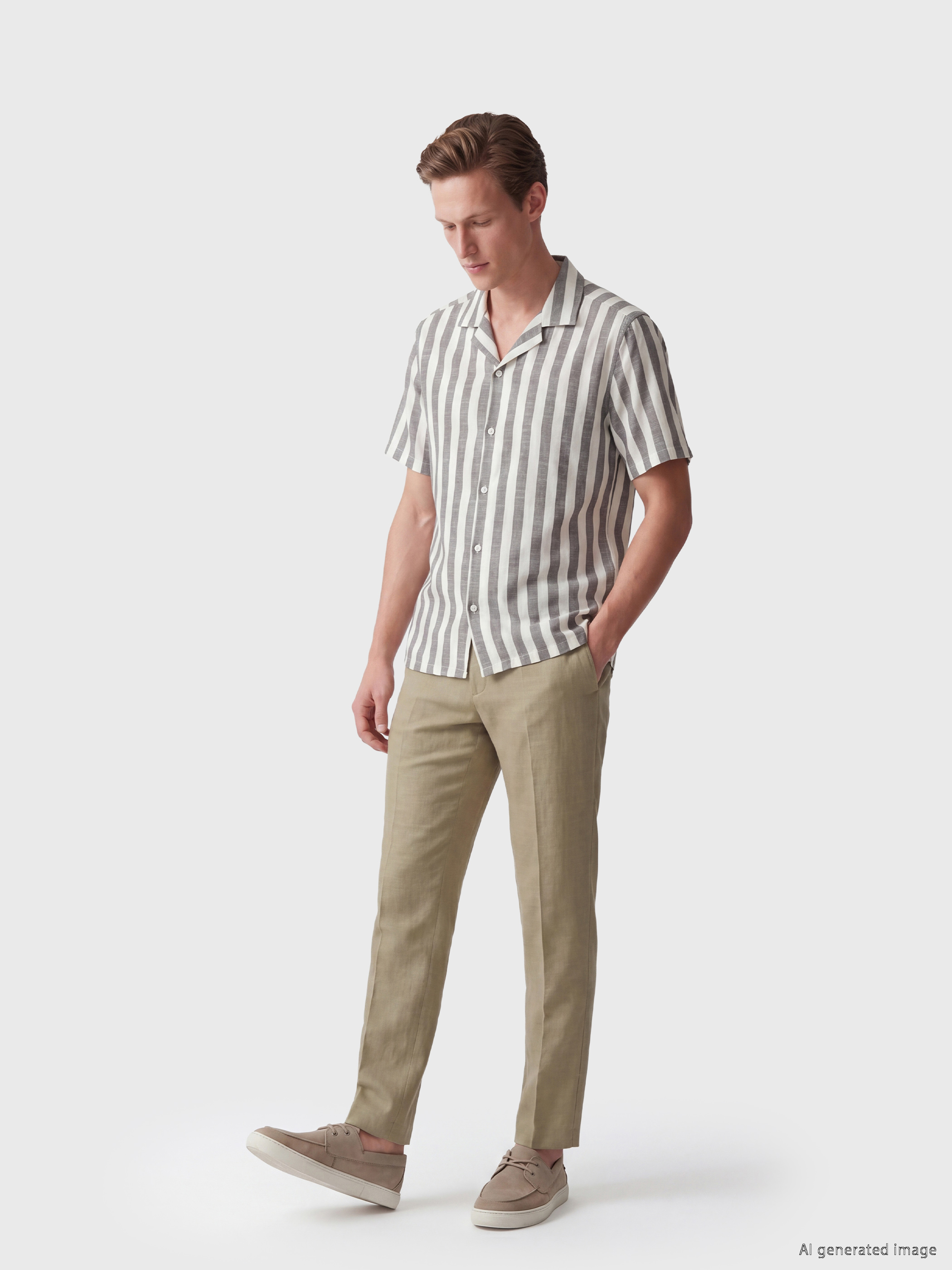 SOUTHBLUE Regular Fit Keten Karışımlı Erkek Pileli Pantolon