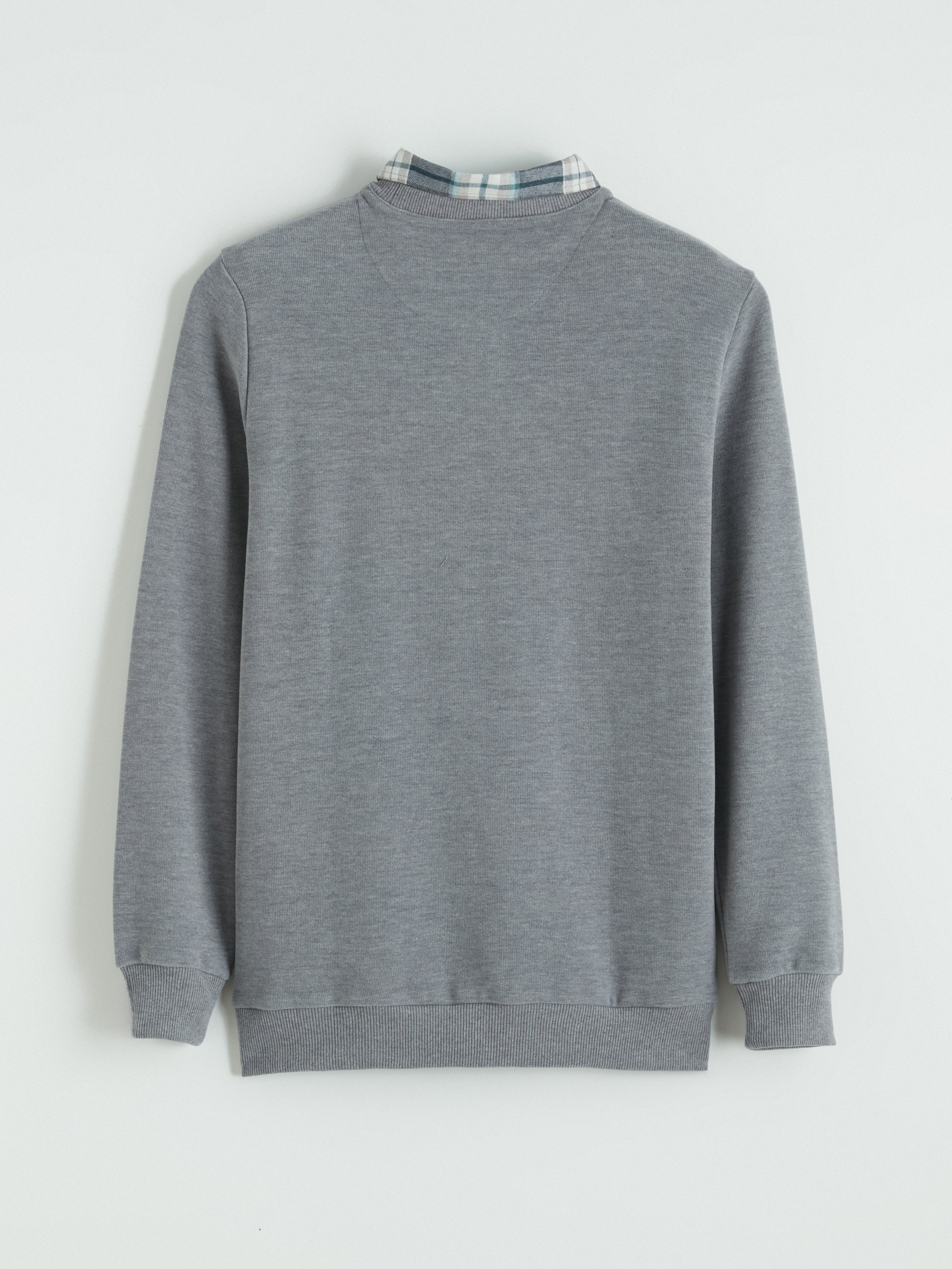 LCWAIKIKI Classic Gömlek Yaka Erkek Sweatshirt görsel 8